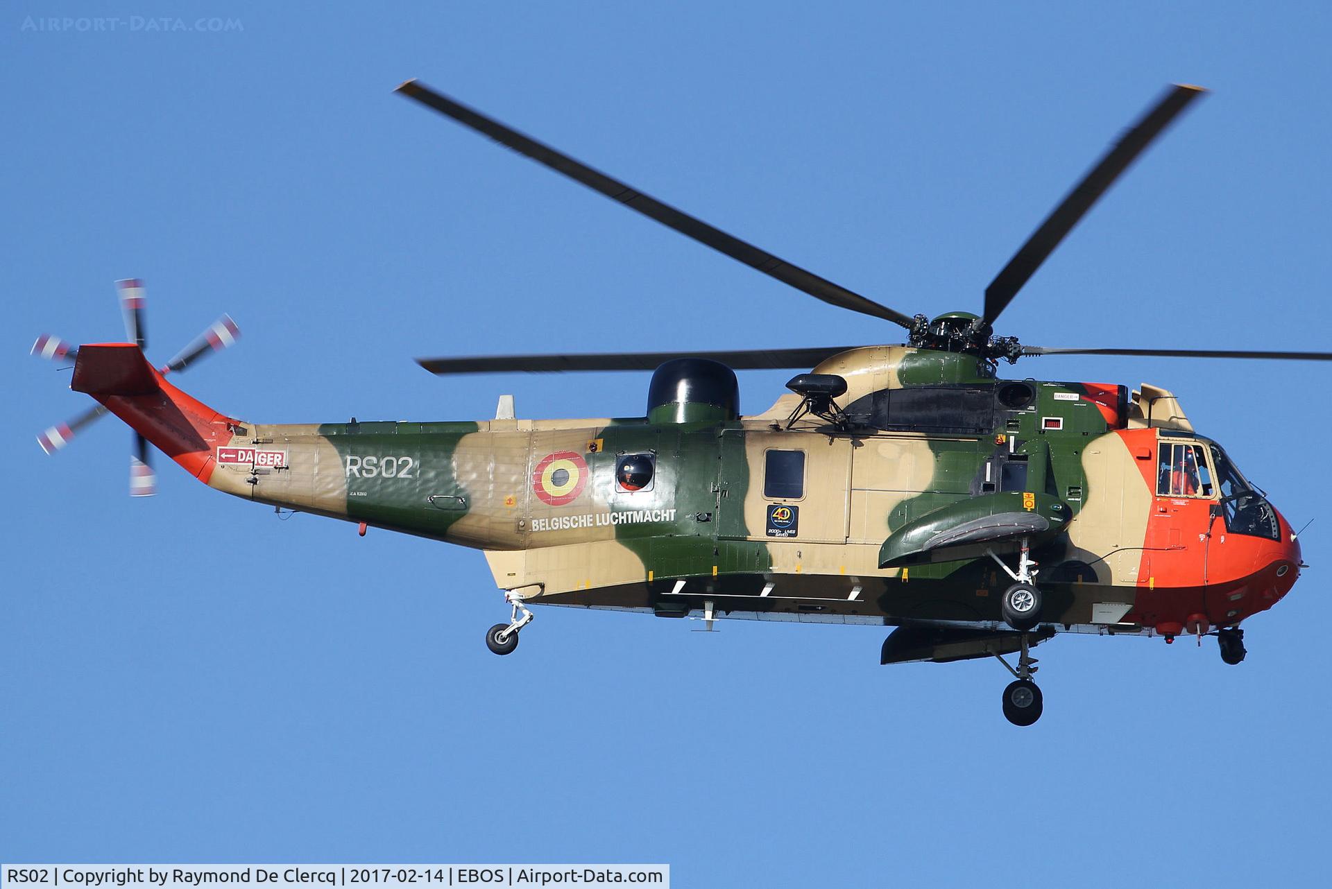 RS02, 1976 Westland Sea King Mk.48 C/N WA832, Flying above Ostend Airport.