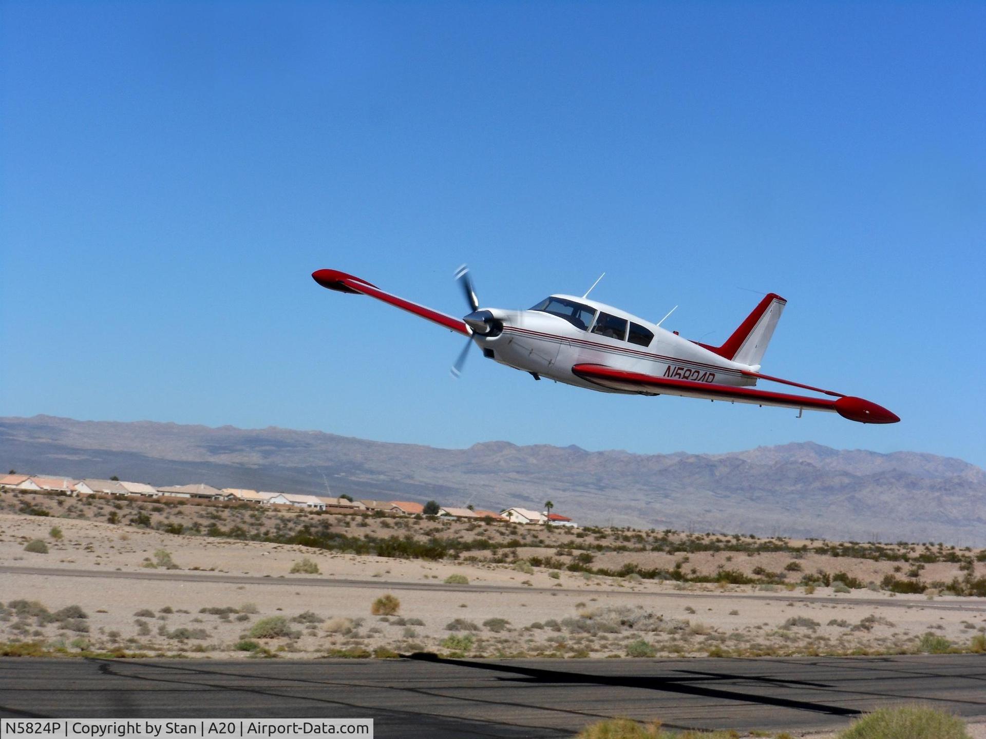 N5824P, 1959 Piper PA-24-250 Comanche C/N 24-905, Takeoff Sun Valley AZ