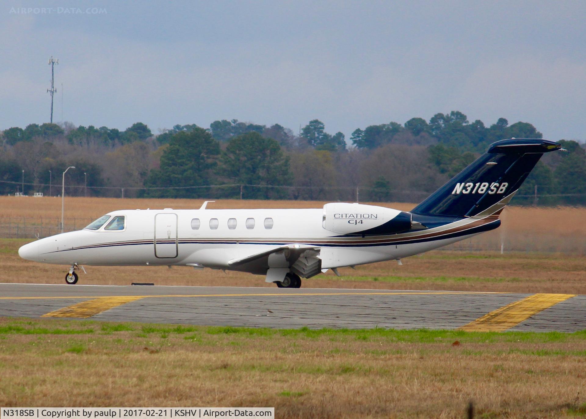 N318SB, 2016 Cessna 525C CitationJet CJ4 C/N 525C-0225, At Shreveport Regional.