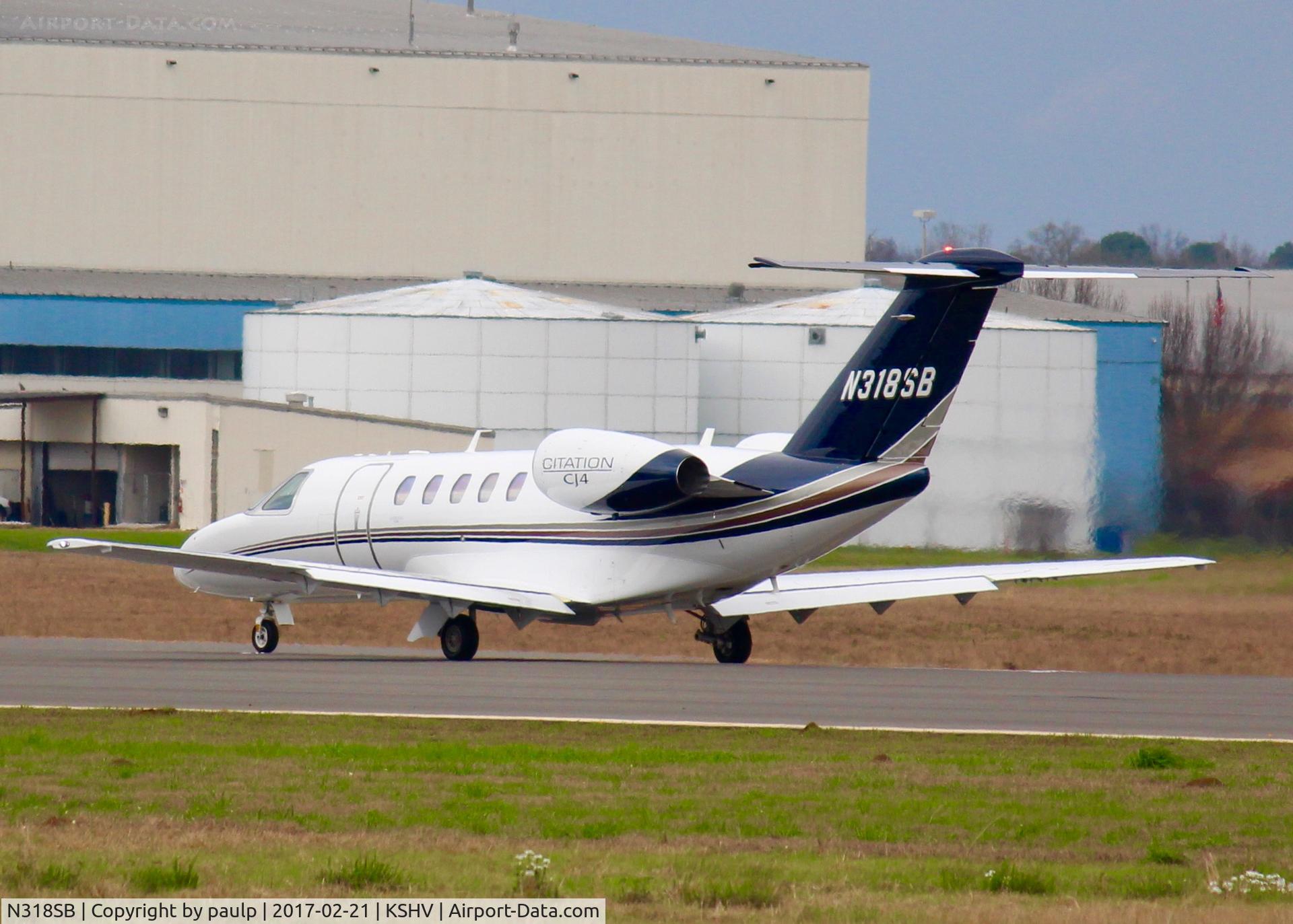 N318SB, 2016 Cessna 525C CitationJet CJ4 C/N 525C-0225, At Shreveport Regional.