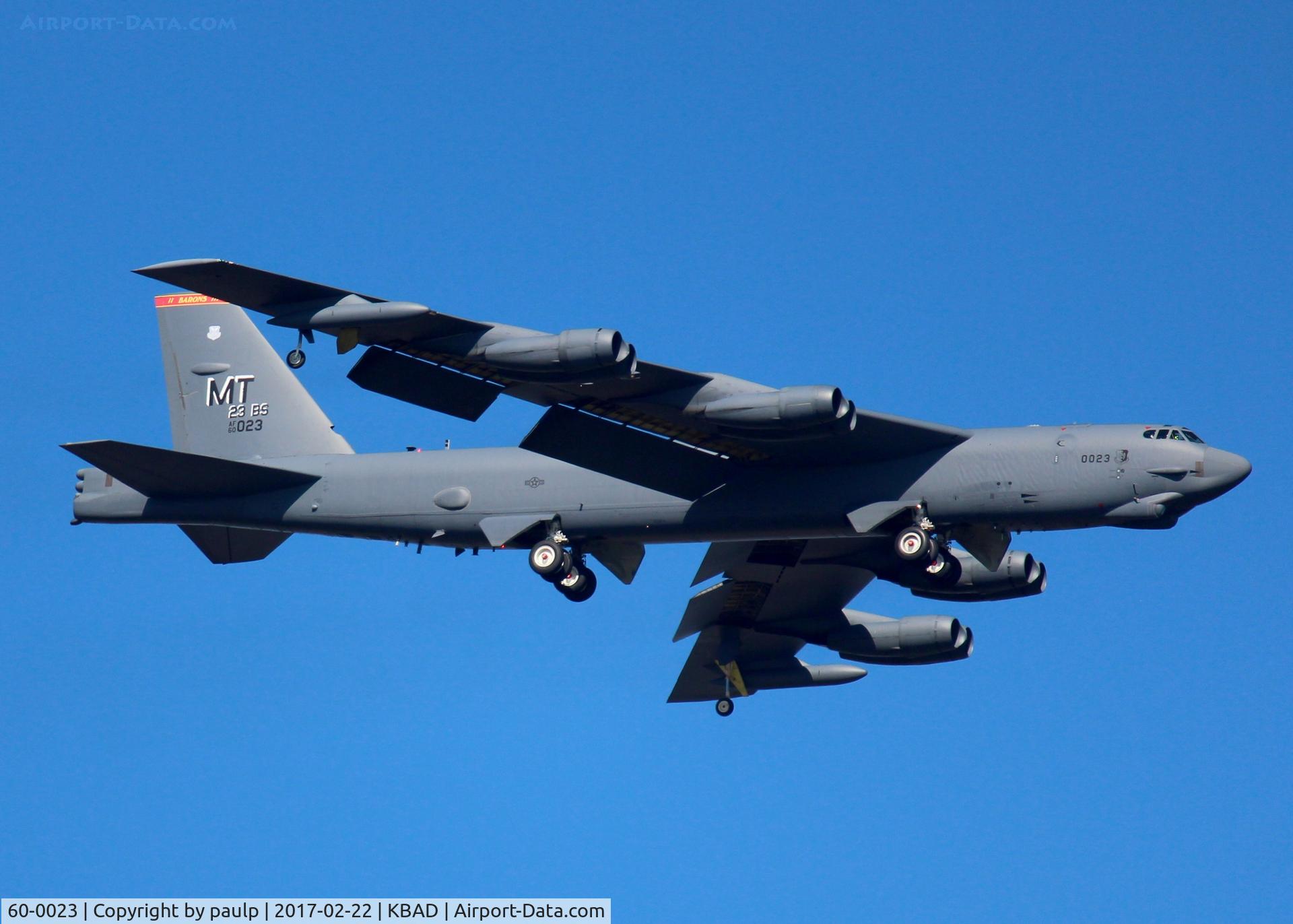 60-0023, 1960 Boeing B-52H Stratofortress C/N 464388, Minot BUFF at Barksdale Air Force Base.