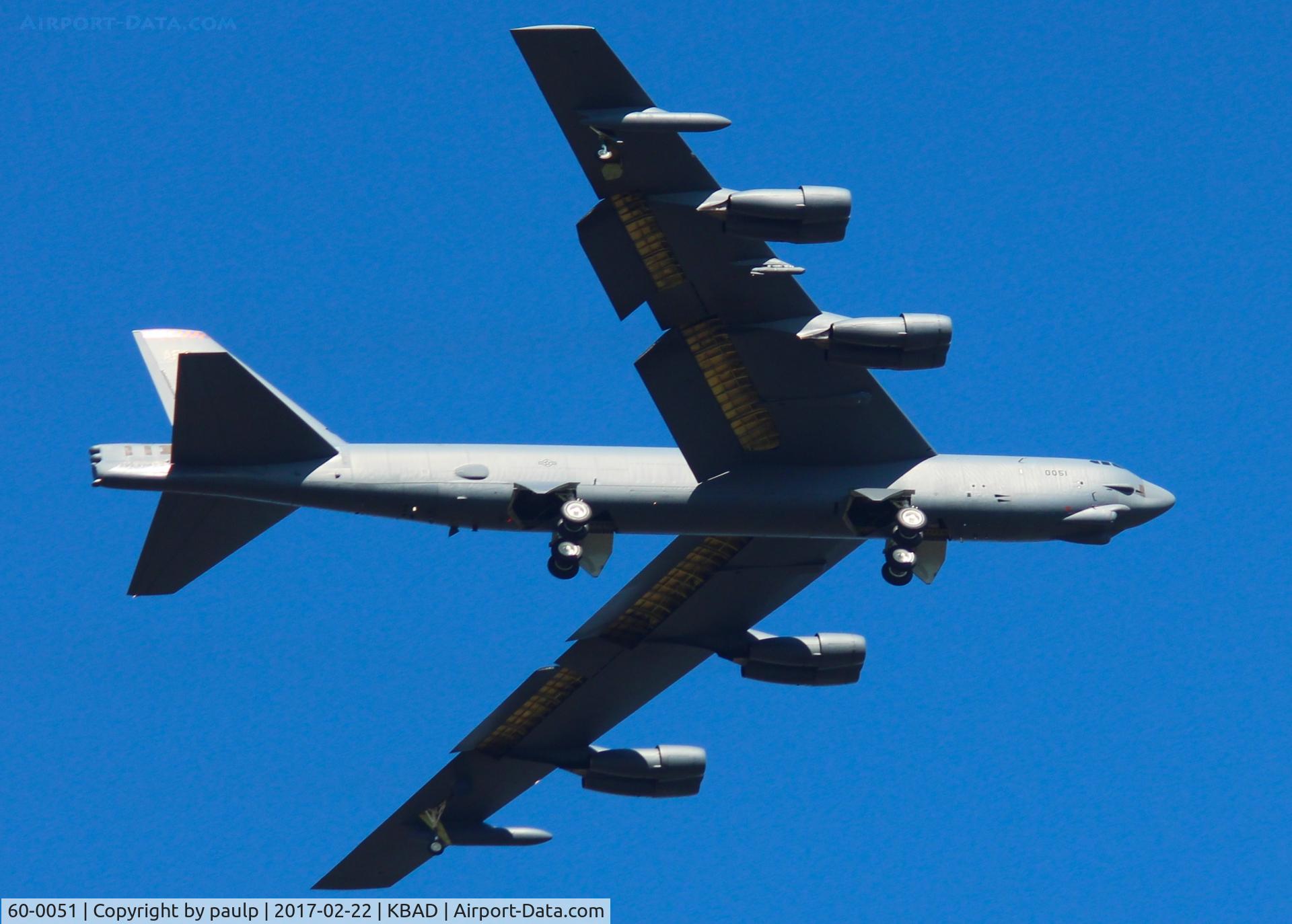 60-0051, 1960 Boeing B-52H Stratofortress C/N 464416, At Barksdale Air Force Base.