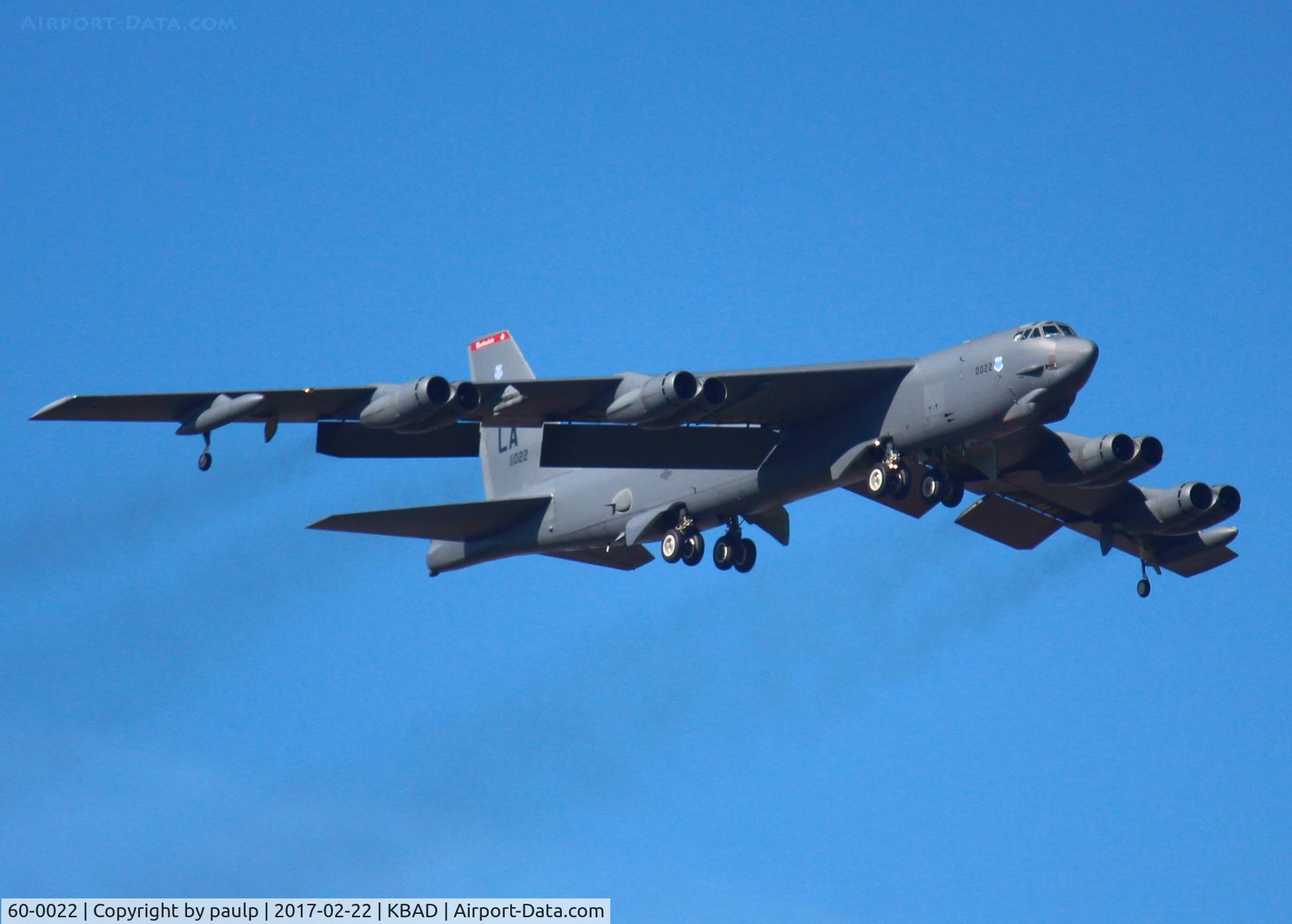 60-0022, 1960 Boeing B-52H Stratofortress C/N 464387, At Barksdale Air Force Base.