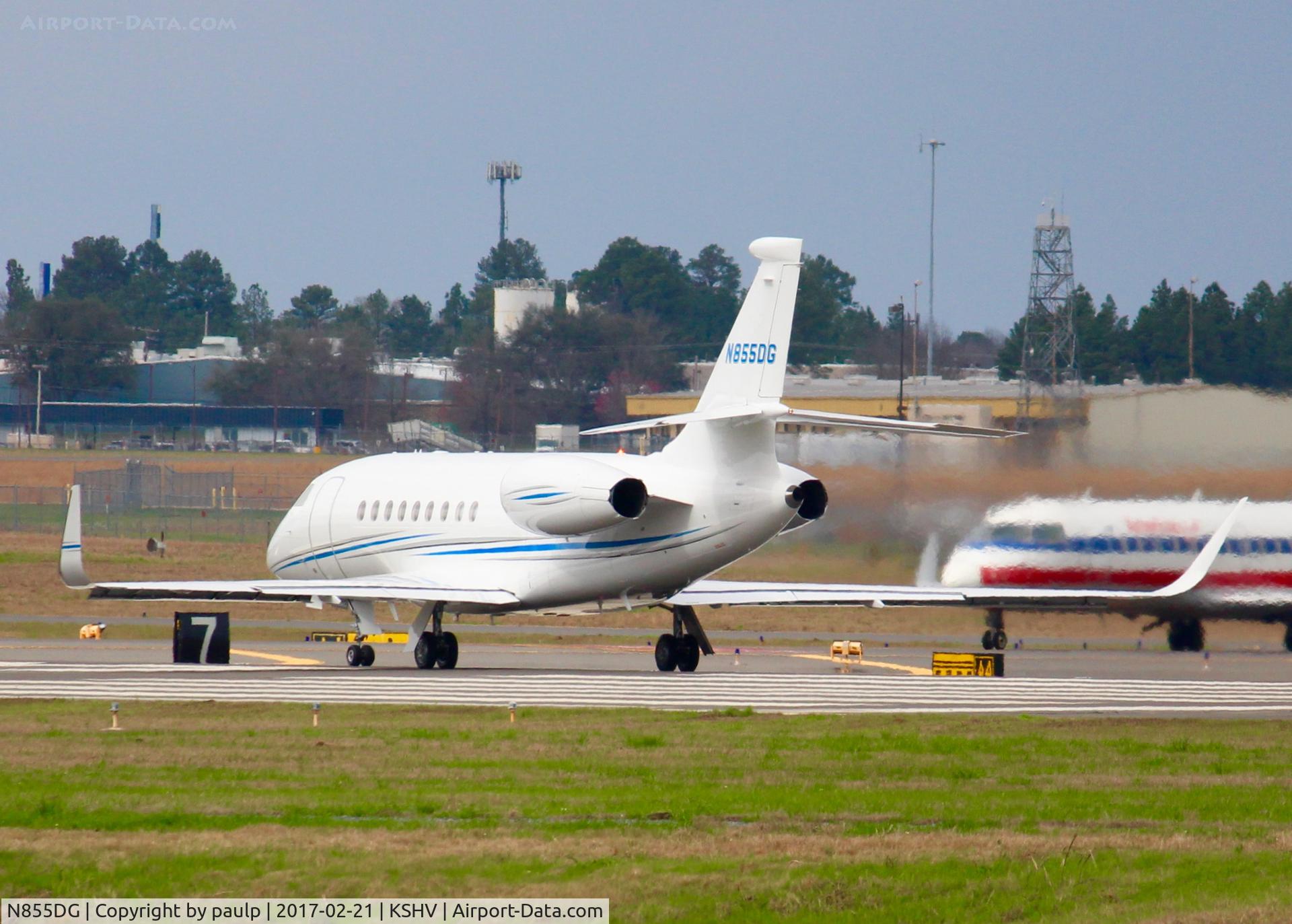 N855DG, 2006 Dassault Falcon 2000EX C/N 97, At Shreveport Regional.