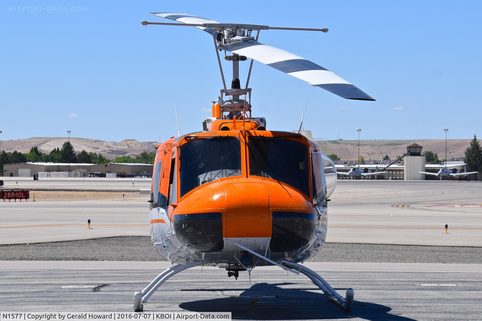 N1577, 1965 Bell UH-1H Iroquois C/N 4621, parked on north GA ramp.