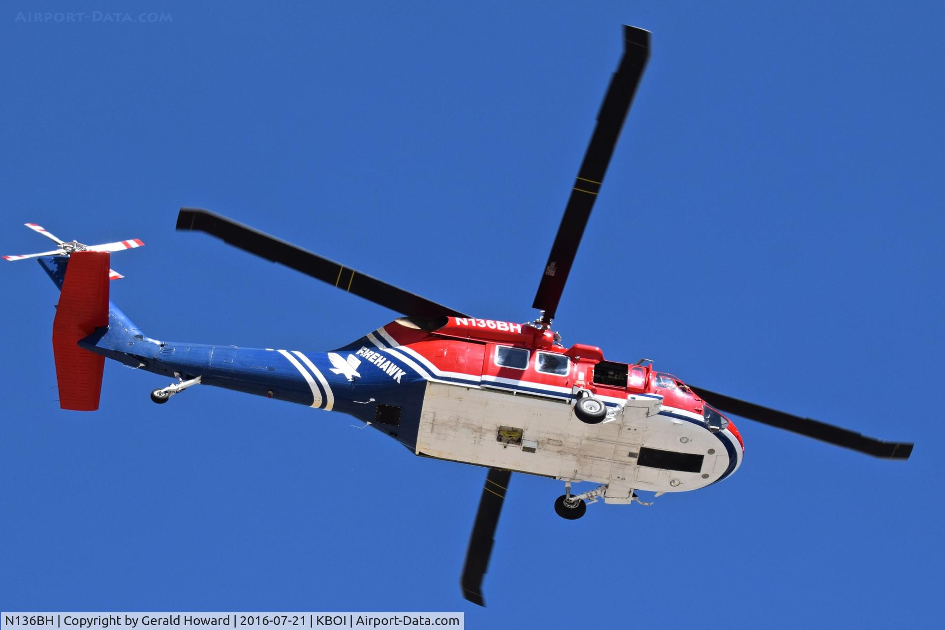 N136BH, 1992 Sikorsky S-70A-27 C/N 701835, Departing BOI.