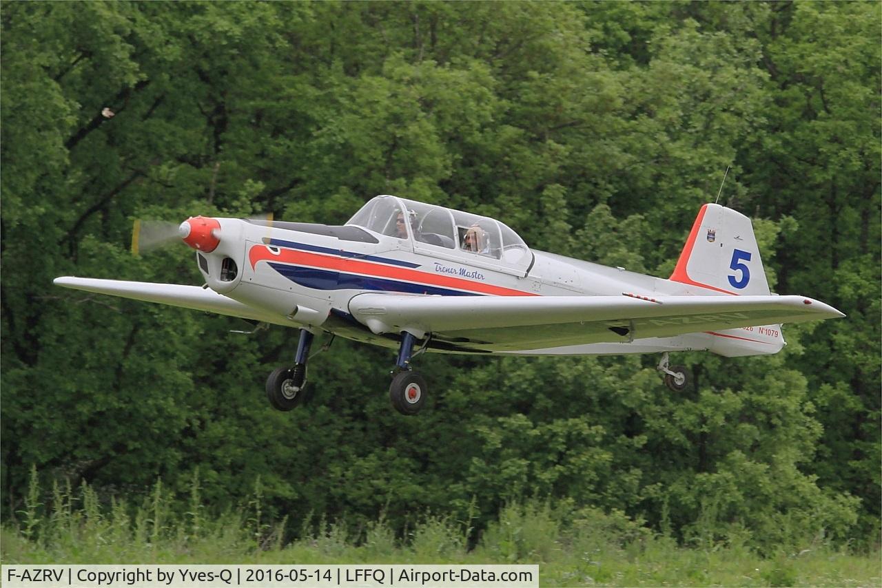 F-AZRV, Zlin Z-526 Trener Master C/N 1079, Zlin Z-526 Trener Master, Take off rwy 28, La Ferté-Alais airfield (LFFQ) Air show 2016