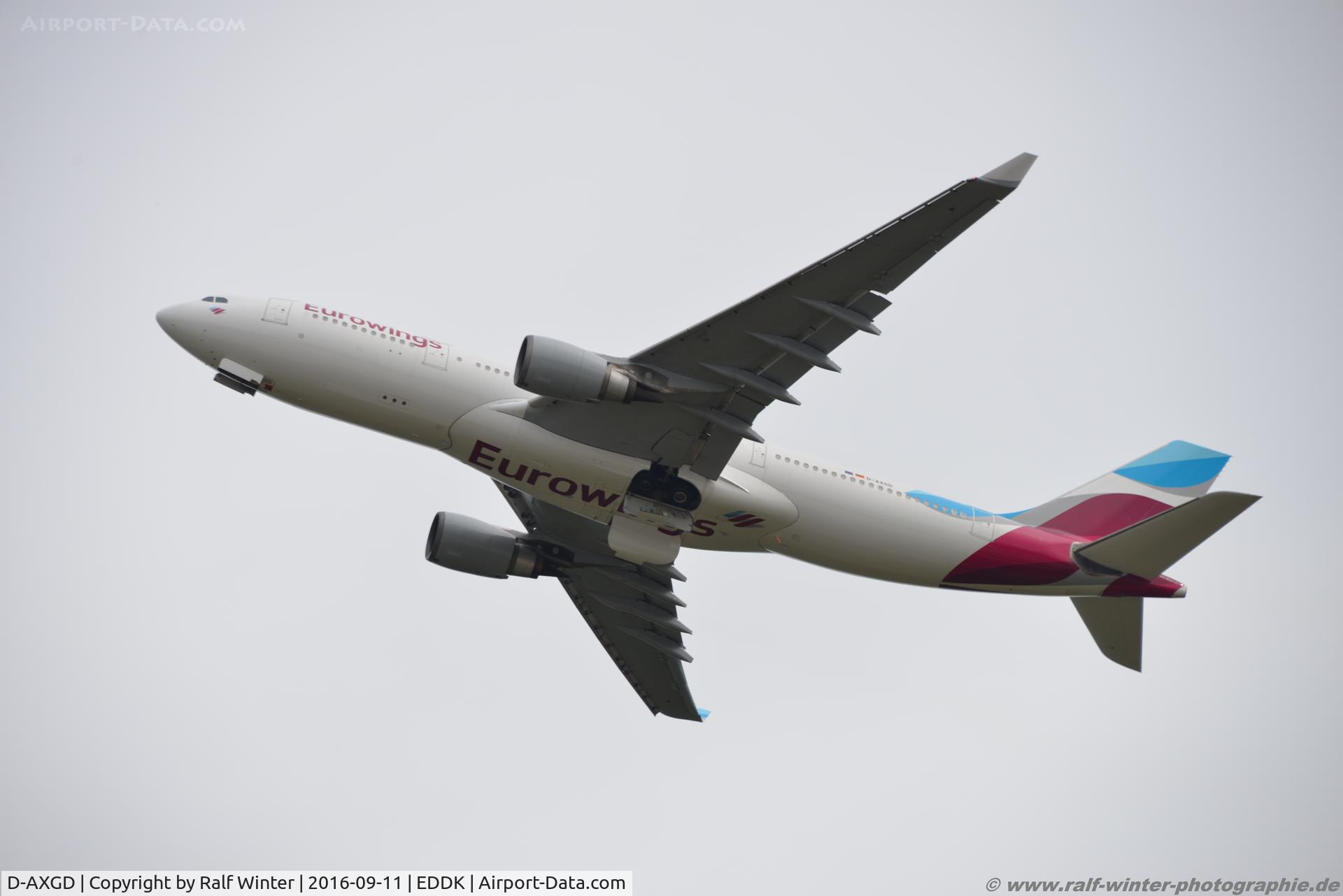 D-AXGD, 2003 Airbus A330-203 C/N 573, Airbus A330-203 - EW EWG Eurowings - 573 - D-AXGD - 11.09.2016 - CGN