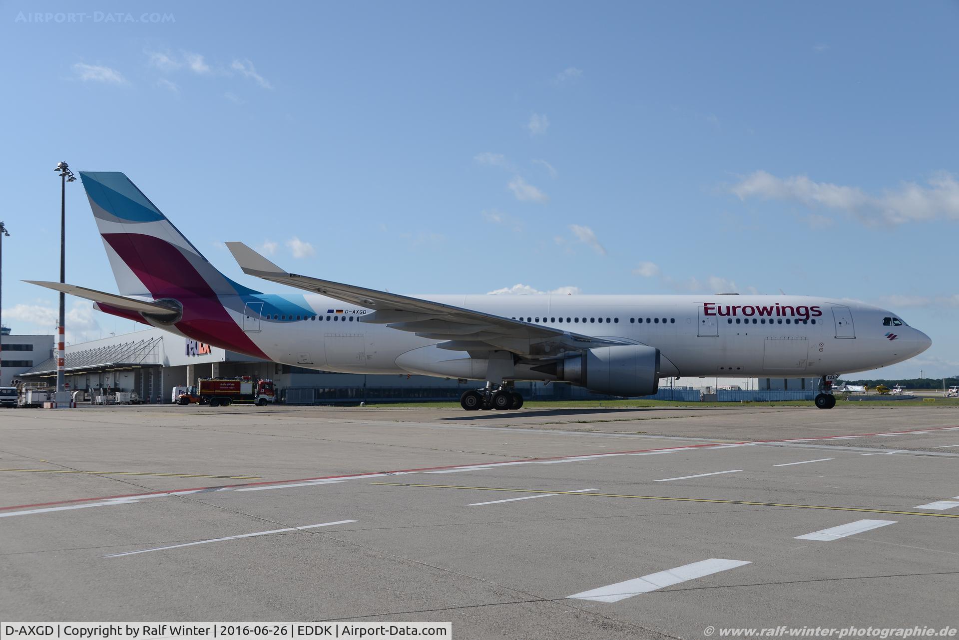 D-AXGD, 2003 Airbus A330-203 C/N 573, Airbus A330-203 - EW EWG Eurowings - 573 - D-AXGD - 26.06.2016 - CGN