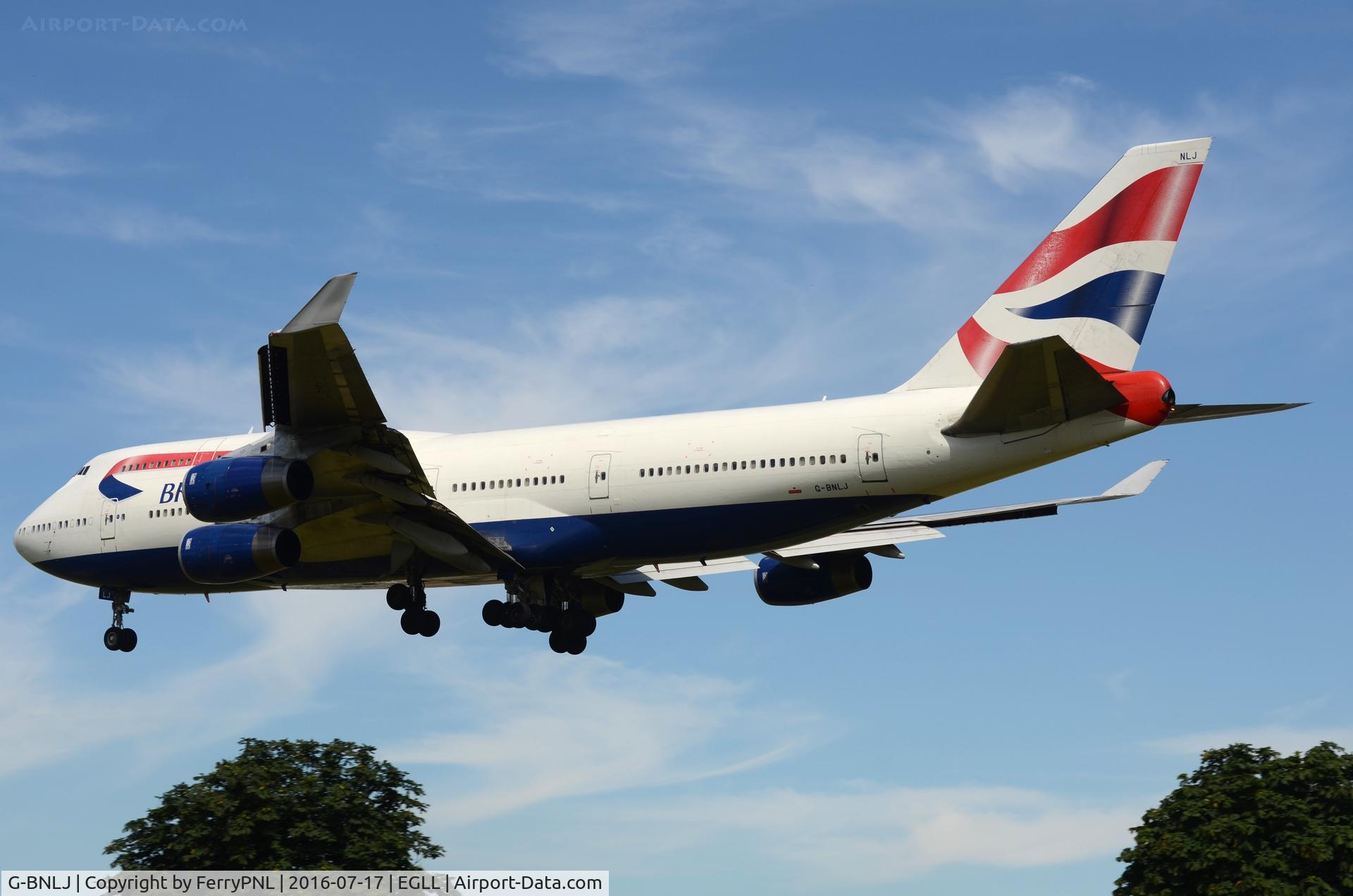 G-BNLJ, 1990 Boeing 747-436 C/N 24052, BA B744 back home.