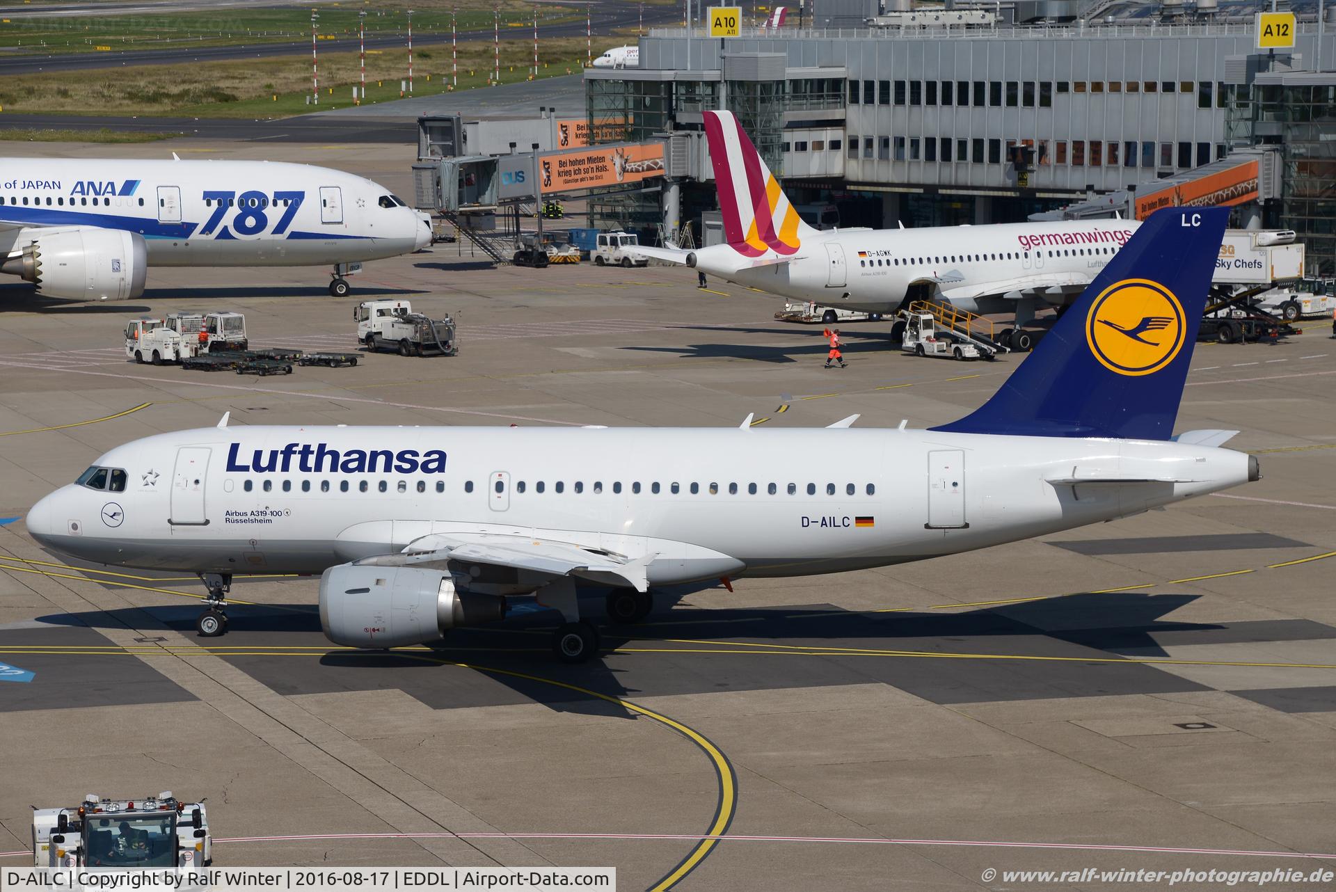 D-AILC, 1996 Airbus A319-114 C/N 616, Airbus A319-114 - LH DLH Lufthansa 'Ruesselsheim' - 616 - D-AILC - 17.08.2016 - DUS