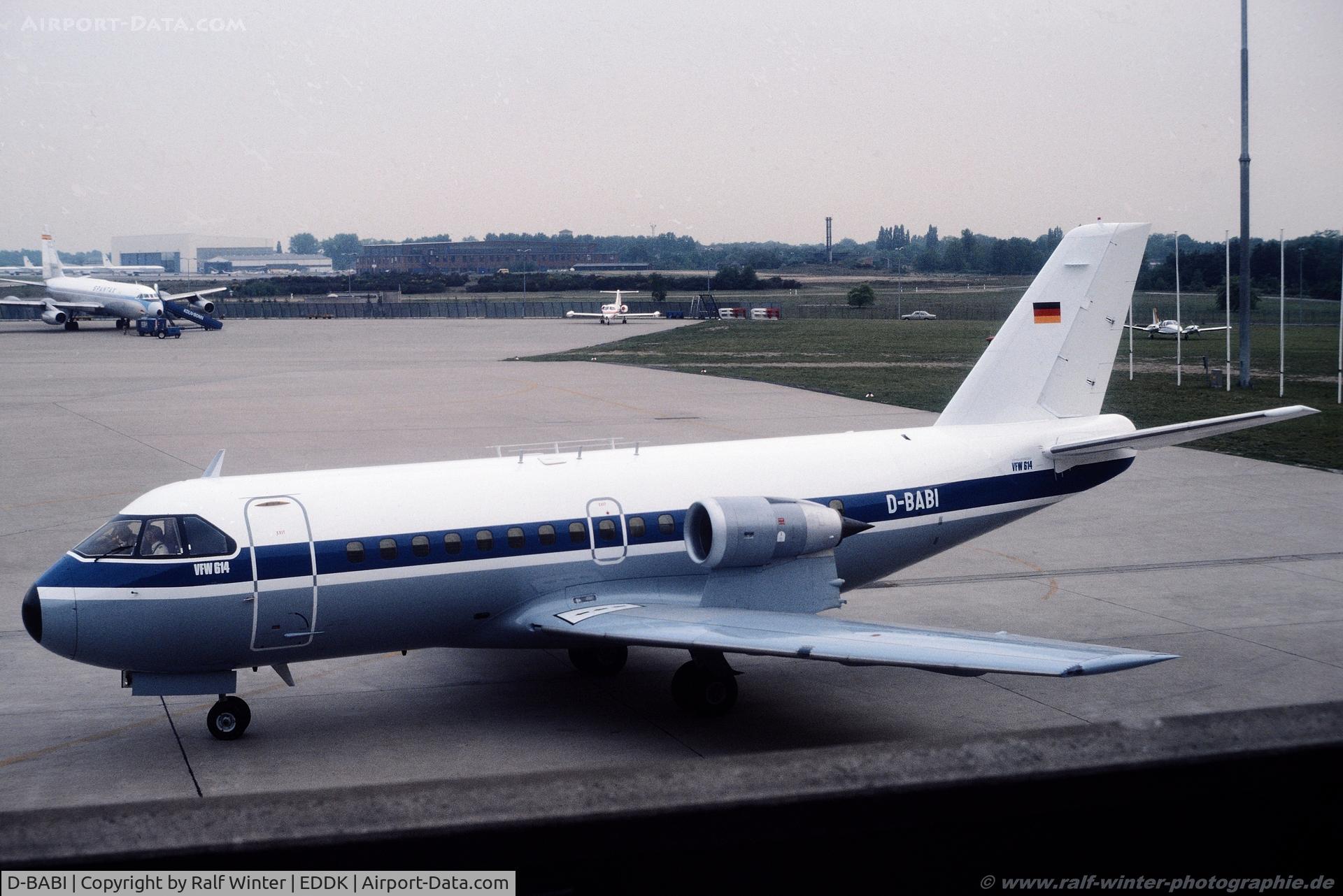 D-BABI, VFW-Fokker VFW-614 C/N G09, VFW Fokker VFW-614 - Demonstrator - D-BABI - 06.1976 - CGN