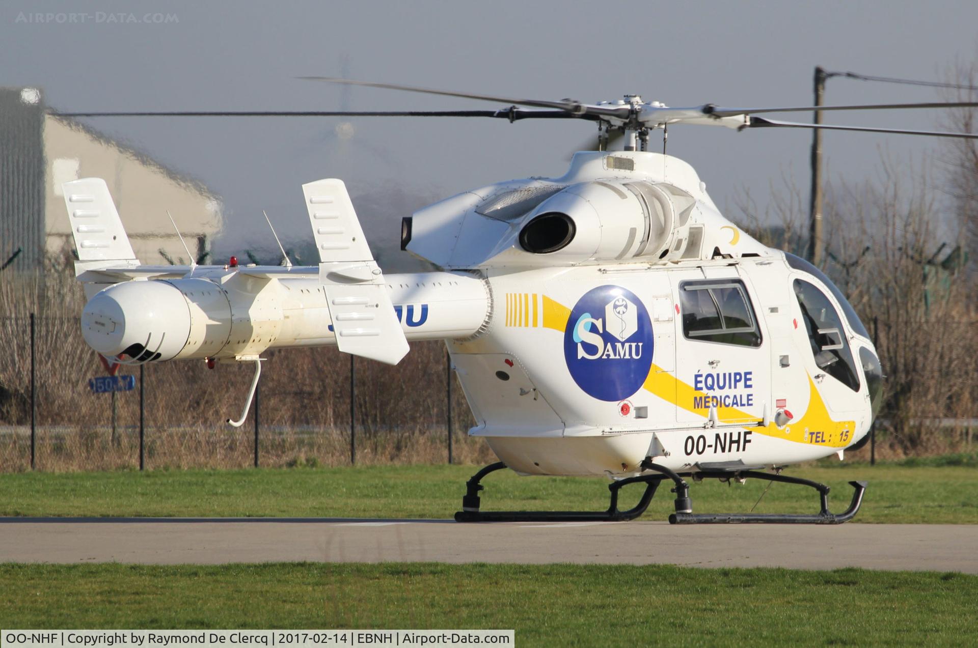 OO-NHF, 1995 McDonnell Douglas MD-900 Explorer C/N 900-00015, Noordzee Helicopters Vlaanderen. At EBNH - Ostend Heliport.