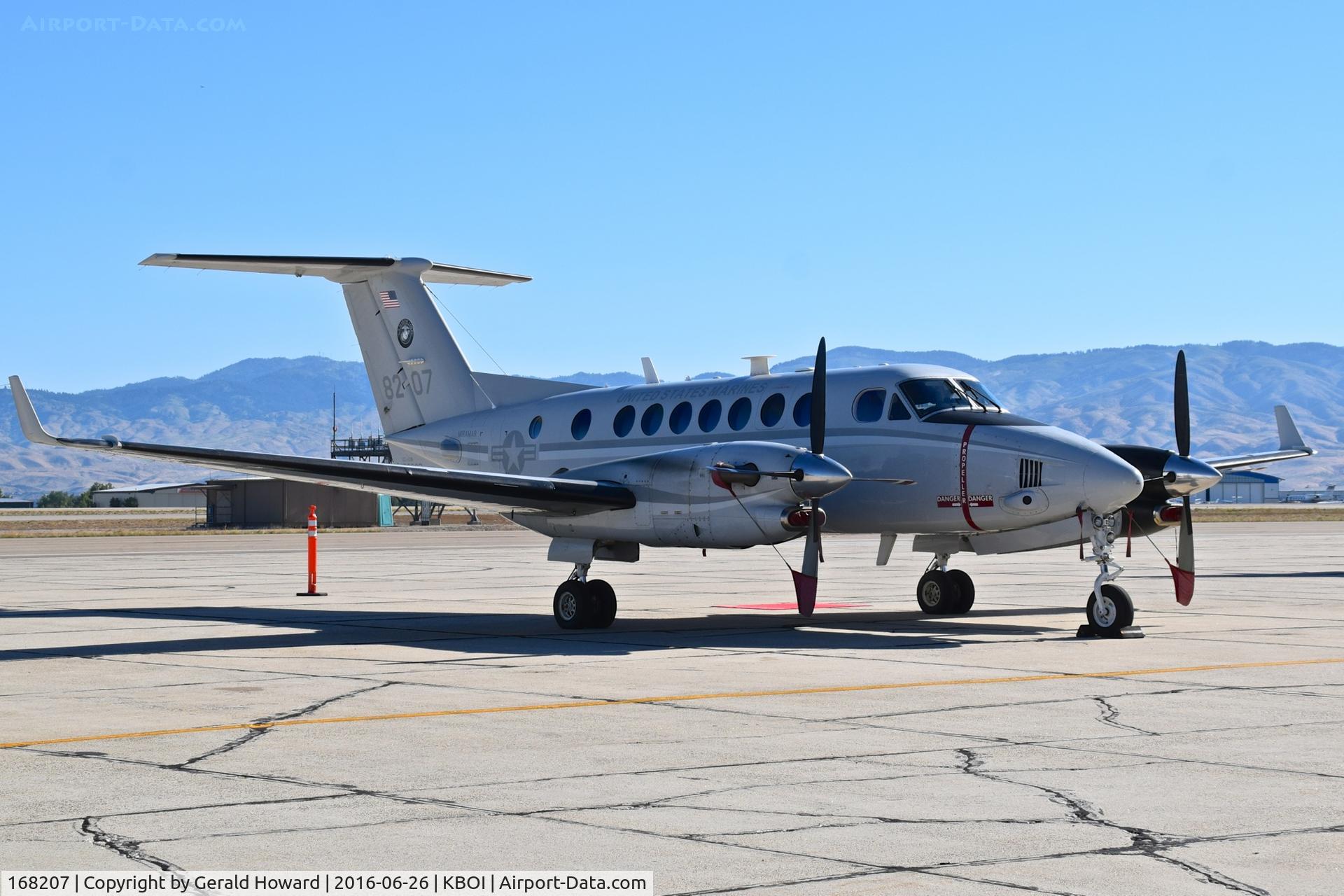 168207, 2009 Hawker Beechcraft UC-12W Huron C/N FM-31, Parked on south GA ramp. USMC  NAS Miramar, CA.