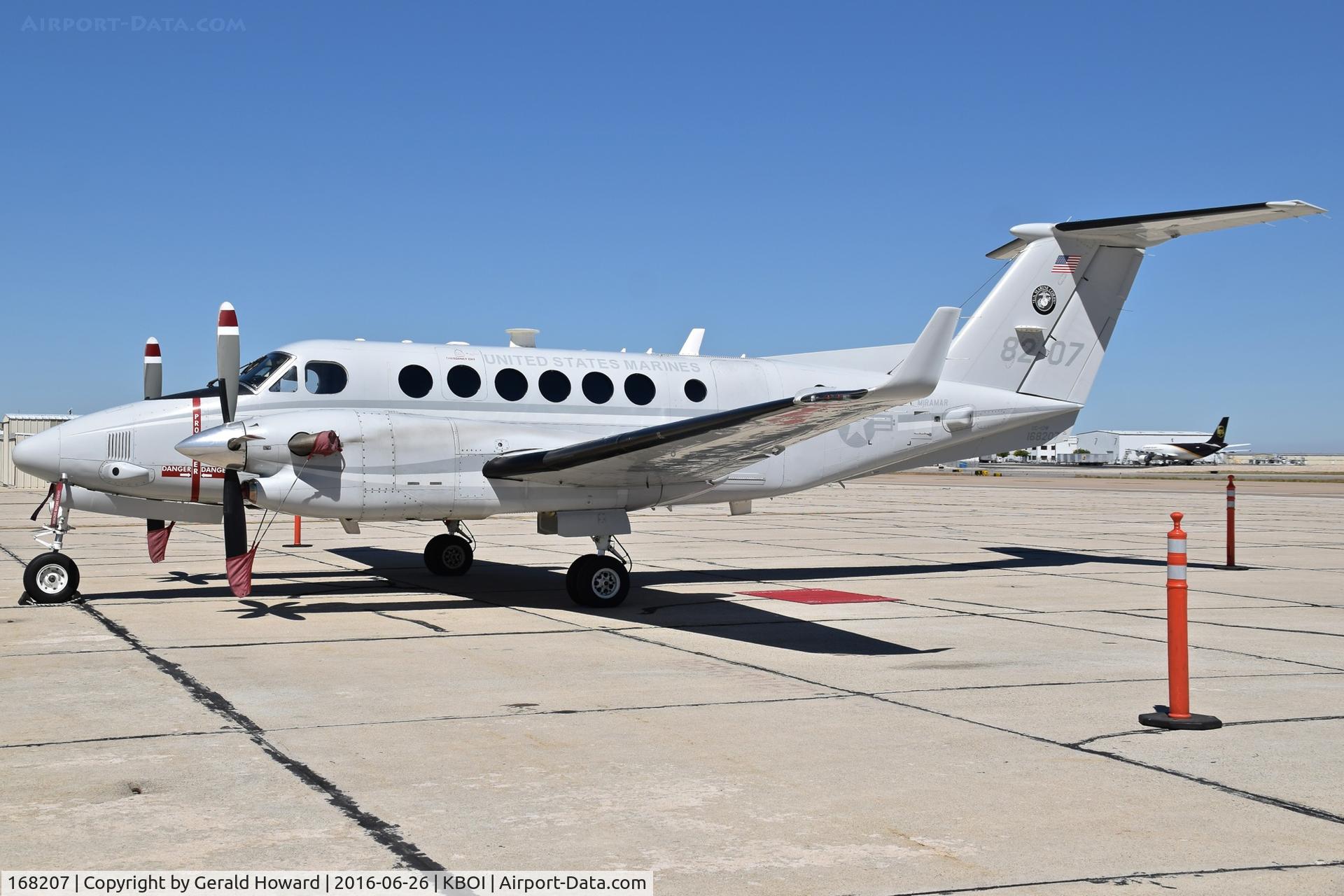 168207, 2009 Hawker Beechcraft UC-12W Huron C/N FM-31, Parked on south GA ramp. USMC  NAS Miramar, CA.