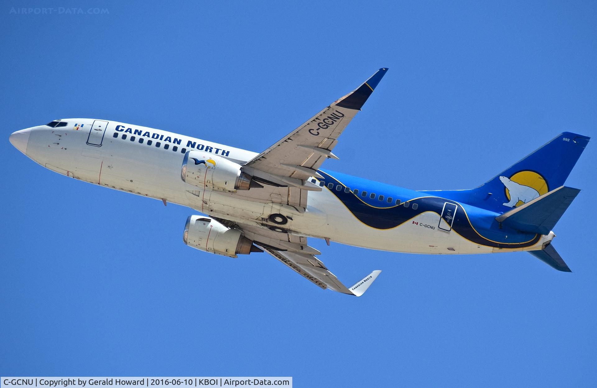 C-GCNU, 1998 Boeing 737-36Q C/N 29140, Departing BOI.