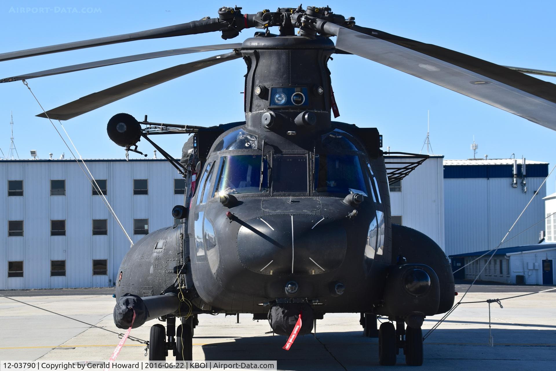 12-03790, 2012 Boeing MH-47G Chinook C/N M.3790, Parked on the south GA ramp.  U.S. Army 160th Special Operations Aviation Regiment (SOAR)
“Night Stalkers” 4th BN, Joint Base Lewis-McChord, WA.