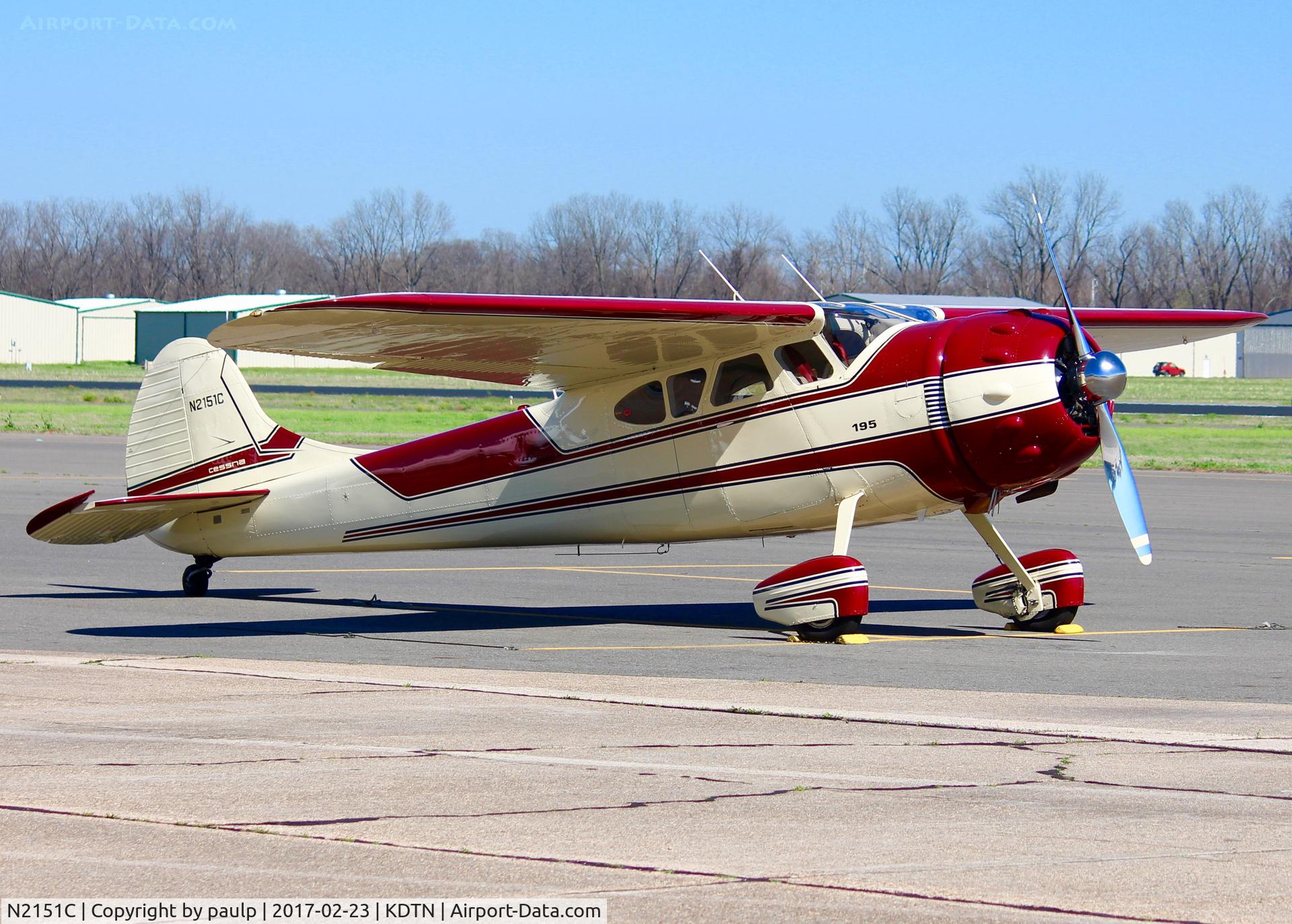 N2151C, 1954 Cessna 195B Businessliner C/N 16136, At Downtown Shreveport. Beautiful!!!