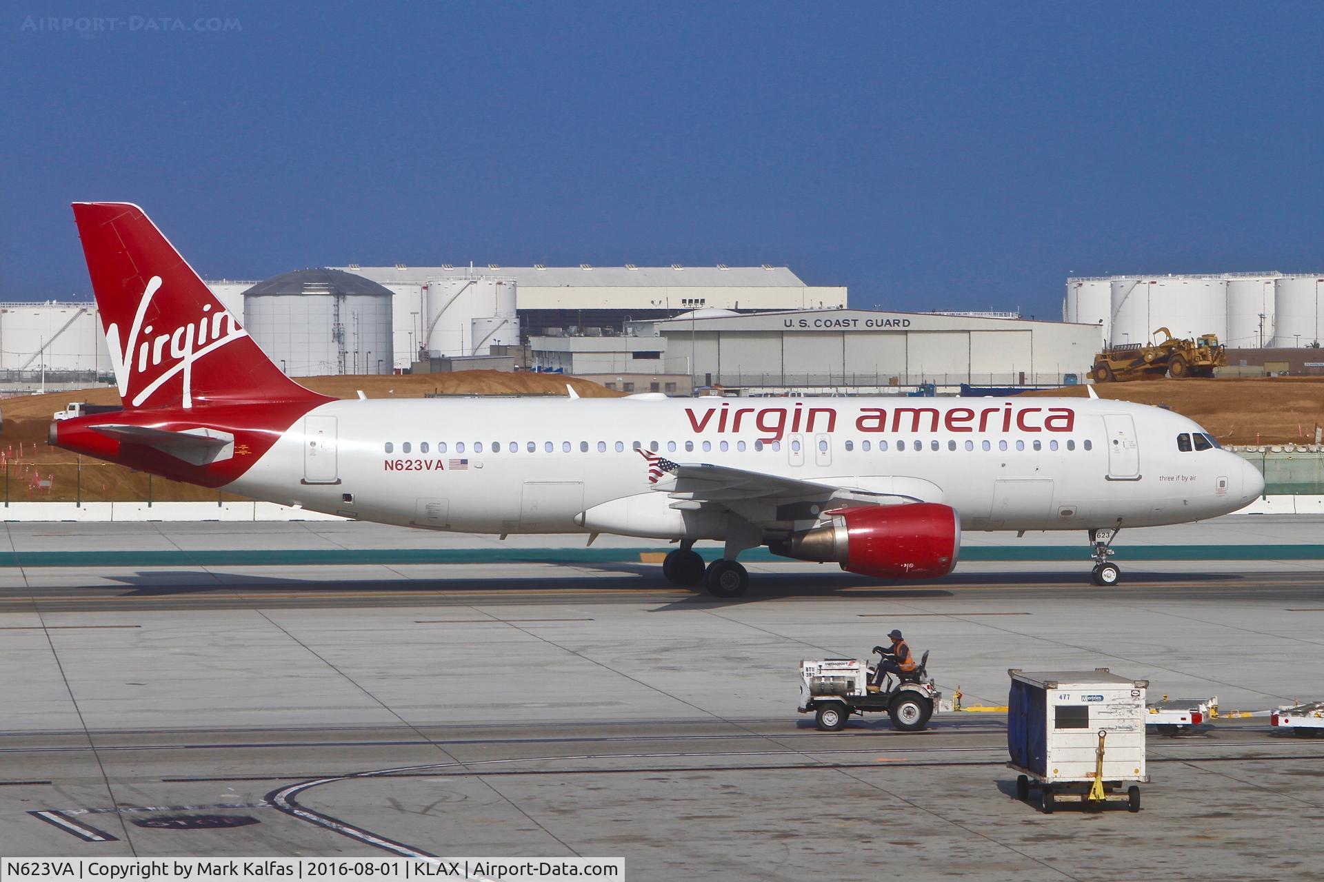 N623VA, 2006 Airbus A320-214 C/N 2740, Virgin America Airbus A320-214, taxiway Sierra KLAX
