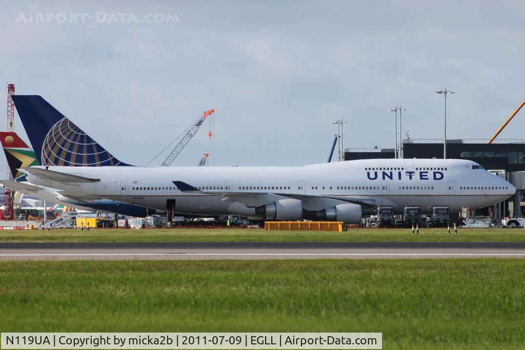 N119UA, 1999 Boeing 747-422 C/N 28812, Parked