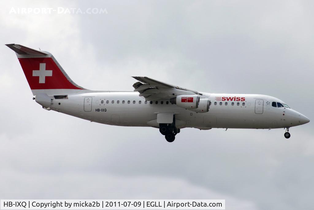 HB-IXQ, 1996 British Aerospace Avro 146-RJ100 C/N E3282, Landing