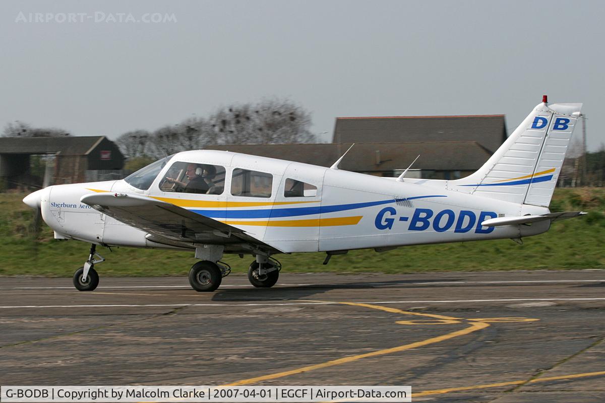 G-BODB, 1988 Piper PA-28-161 Cherokee Warrior II C/N 2816042, Piper PA-28-161, Sandtoft Airfield, April 1st 2007.