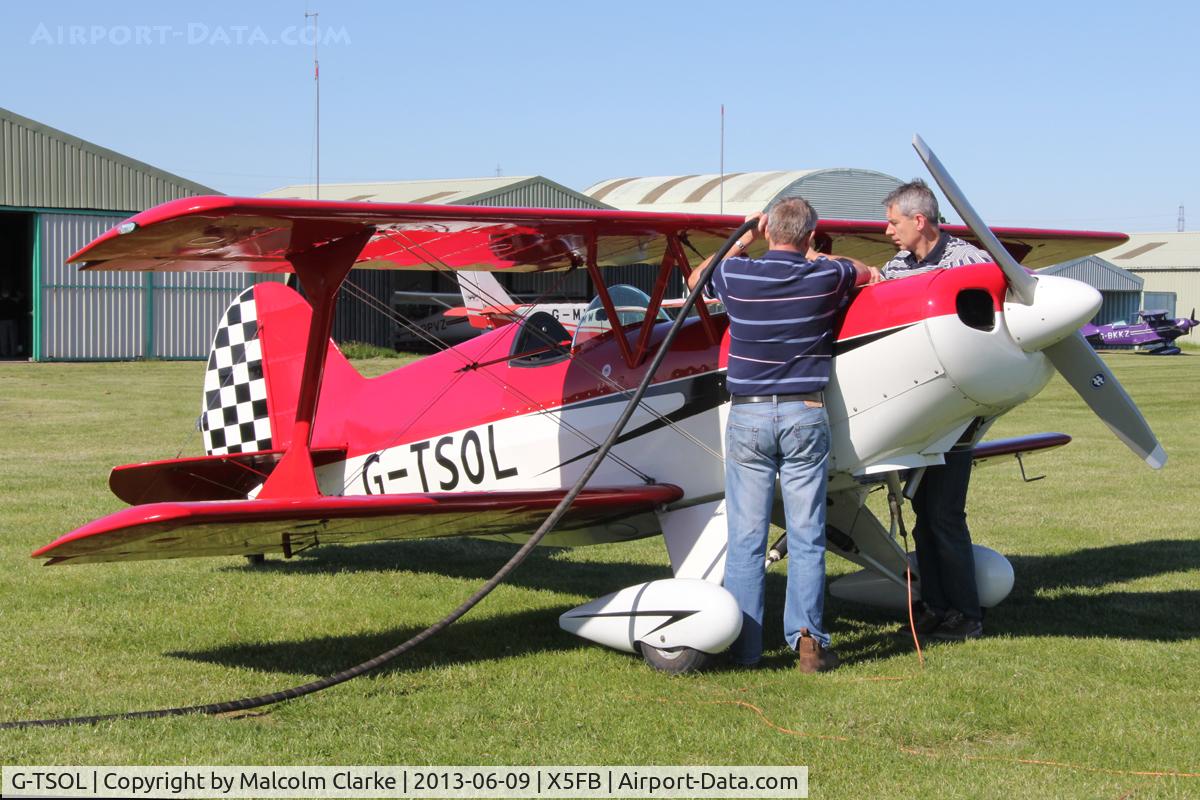 G-TSOL, 1991 EAA Acro Sport I C/N PFA 072-11391, EAA Acro Sport I, Fishburn Airfield UK, June 9th 2013.
