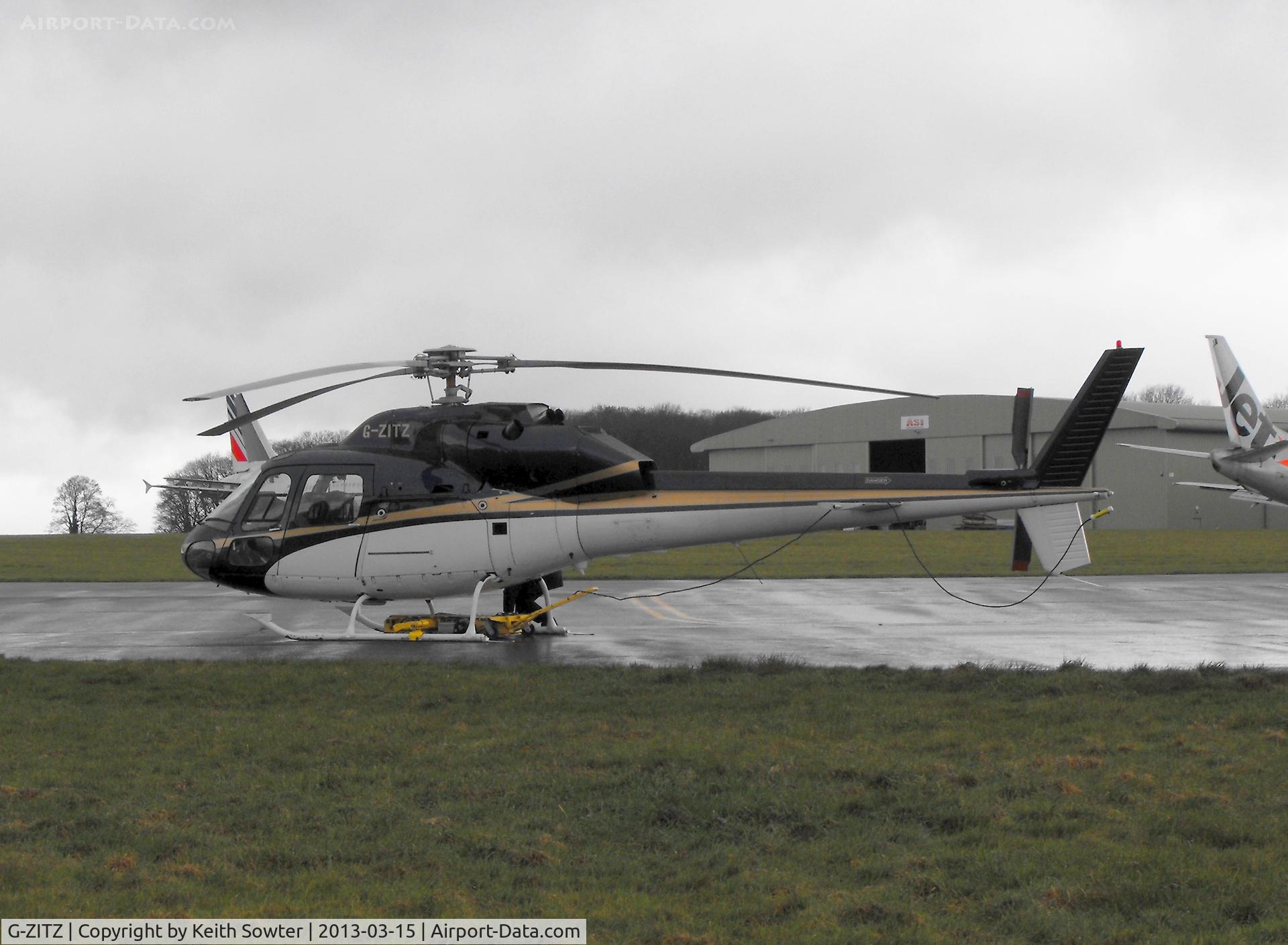 G-ZITZ, 1983 Aerospatiale AS-355F-2 Ecureuil 2 C/N 5135, Refuelling stop at Kemble