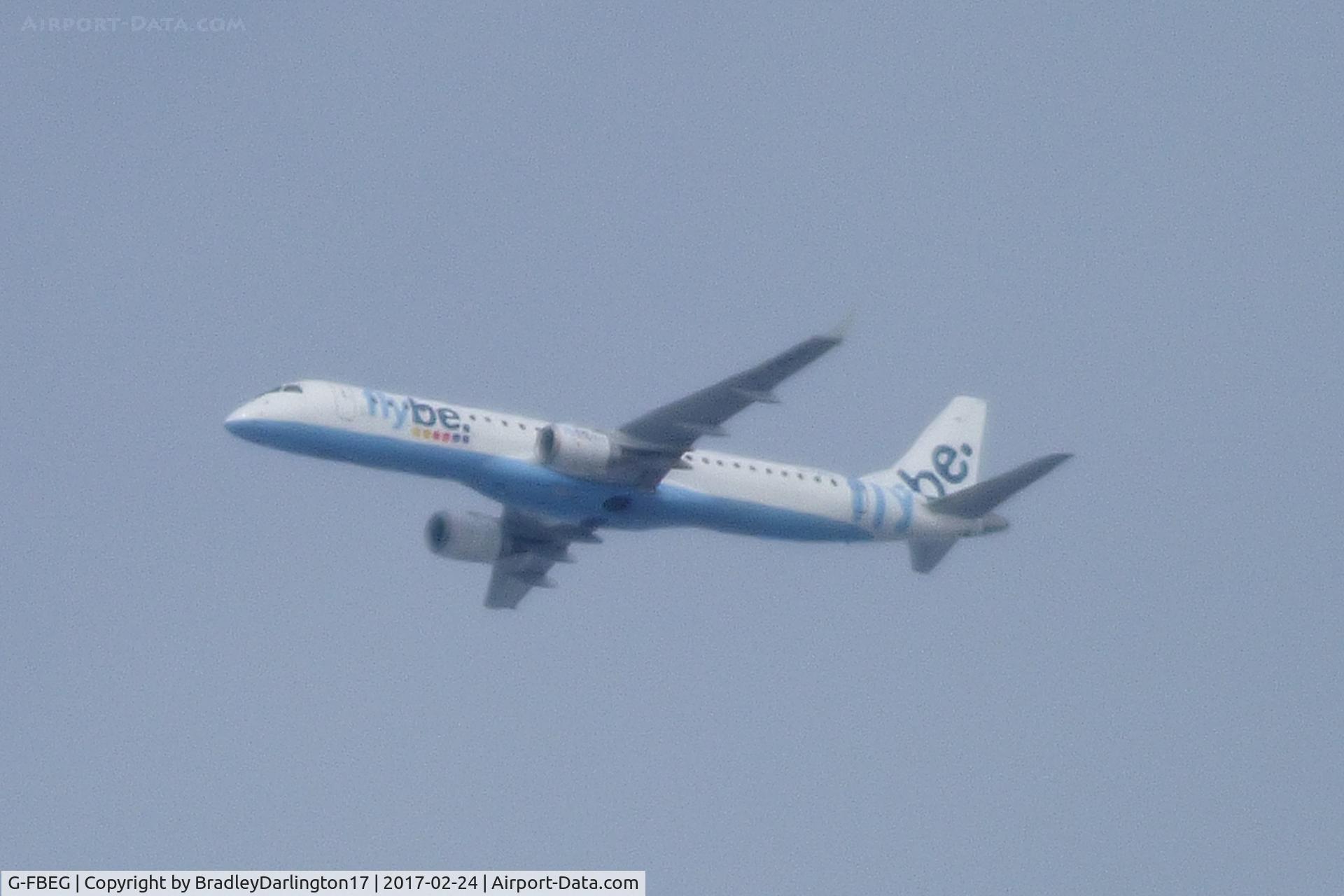 G-FBEG, 2007 Embraer 195LR (ERJ-190-200LR) C/N 19000120, Low Flying Over PLymouth This Morning