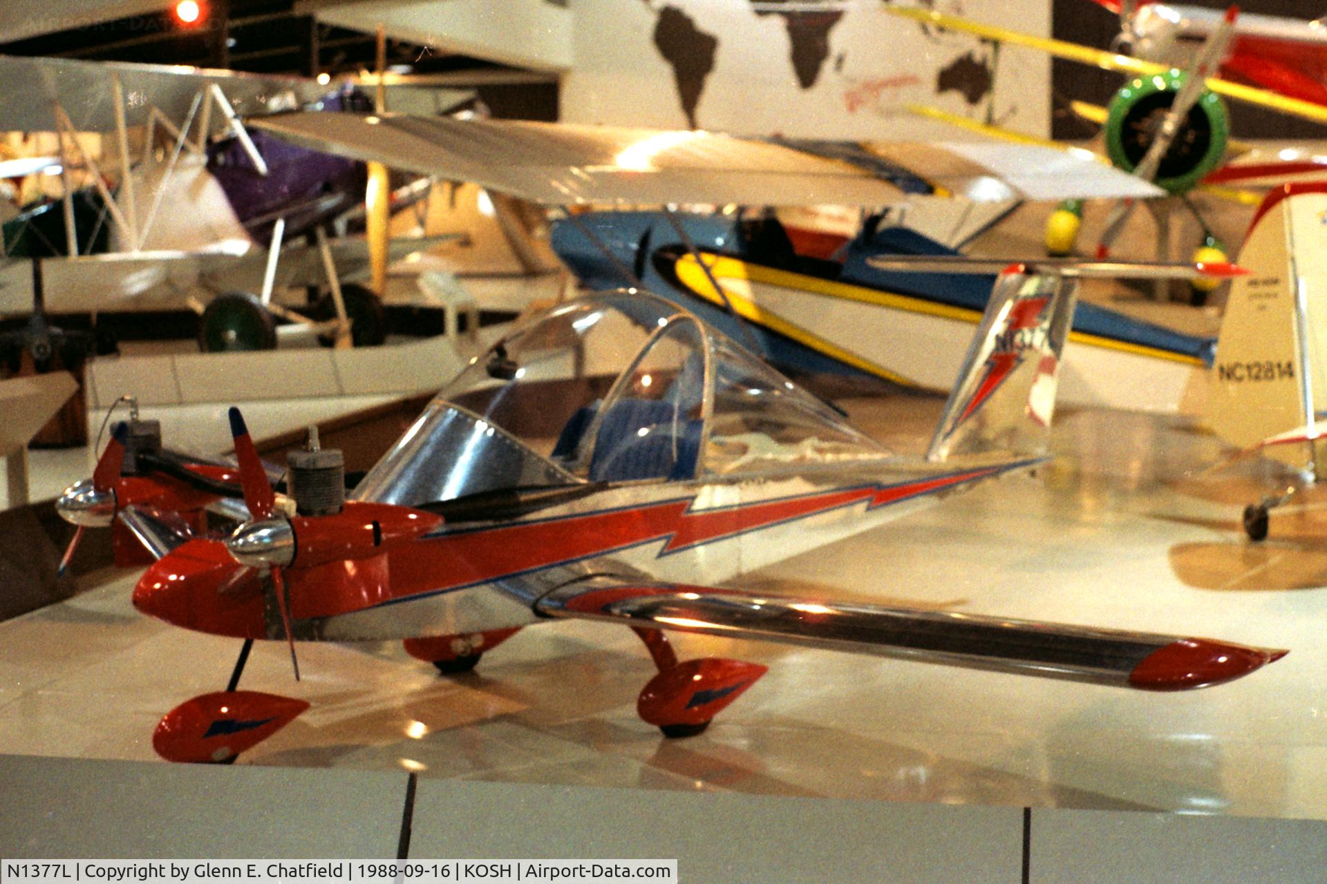 N1377L, Zenair MC-12 Cricket C/N 1, High speed film shot at the EAA museum.