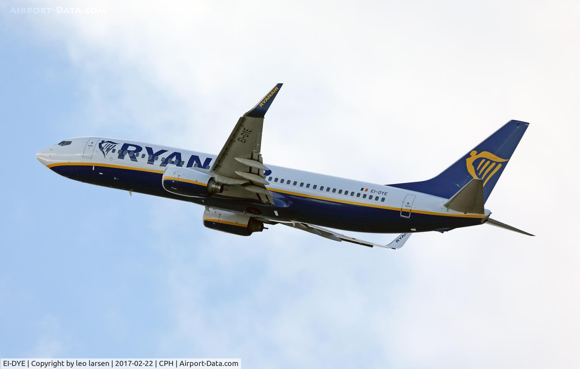 EI-DYE, 2008 Boeing 737-8AS C/N 36568, Copenhagen 22.2.2017