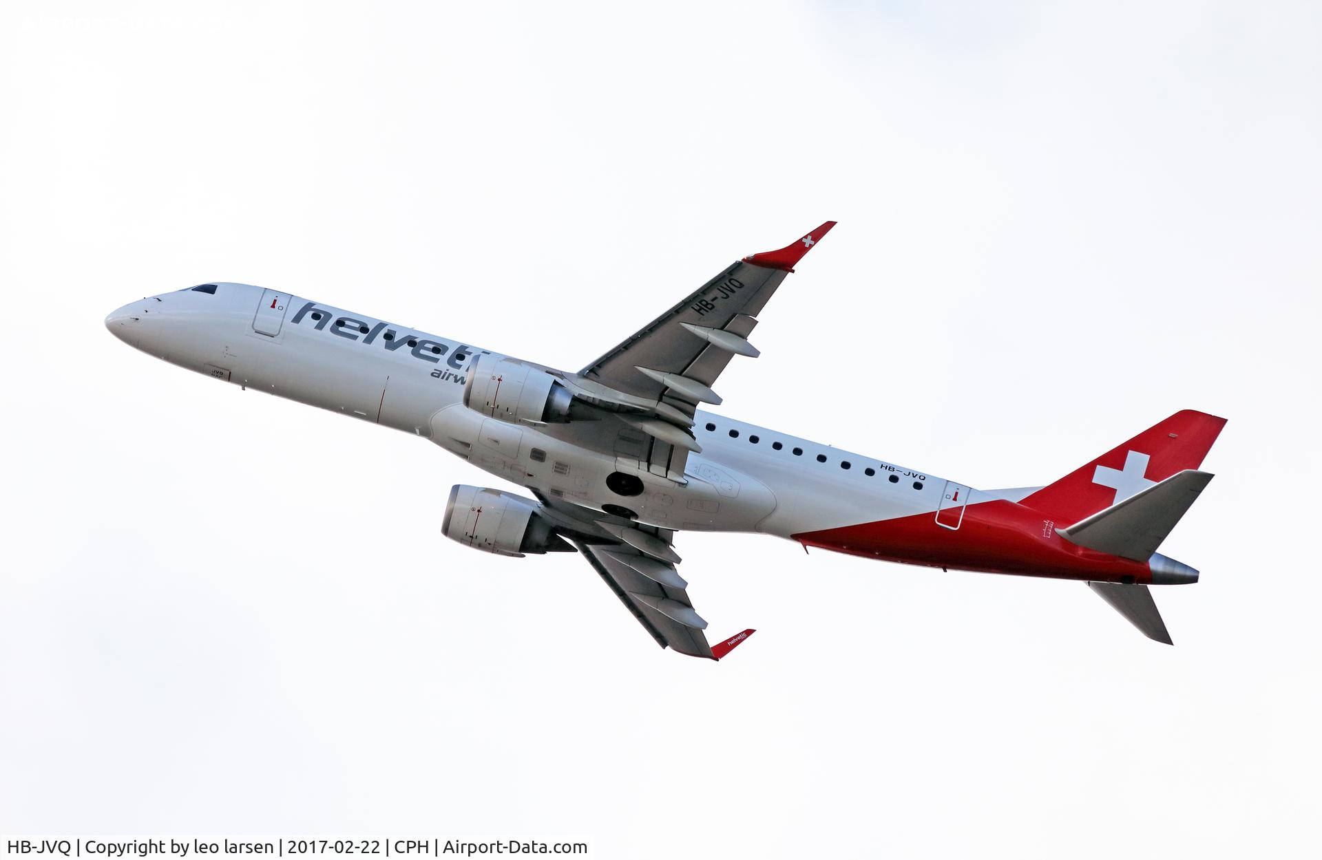 HB-JVQ, 2011 Embraer 190LR (ERJ-190-100LR) C/N 19000420, Copenhagen 22.2.2017