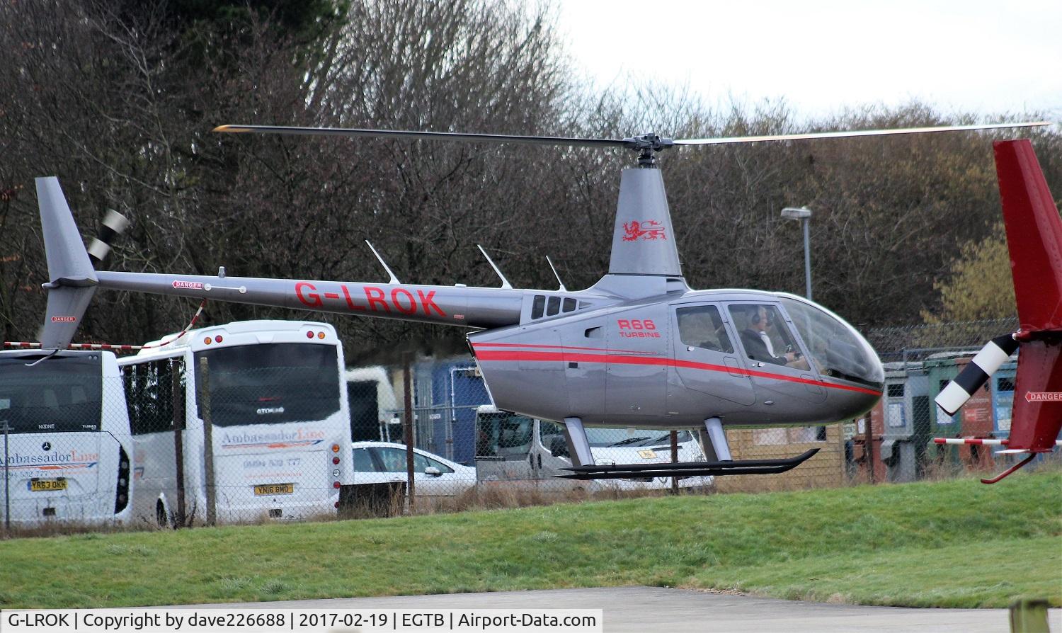G-LROK, 2015 Robinson R66 Turbine C/N 0581, G LROK landing by Heli Air at Wycombe Air Park