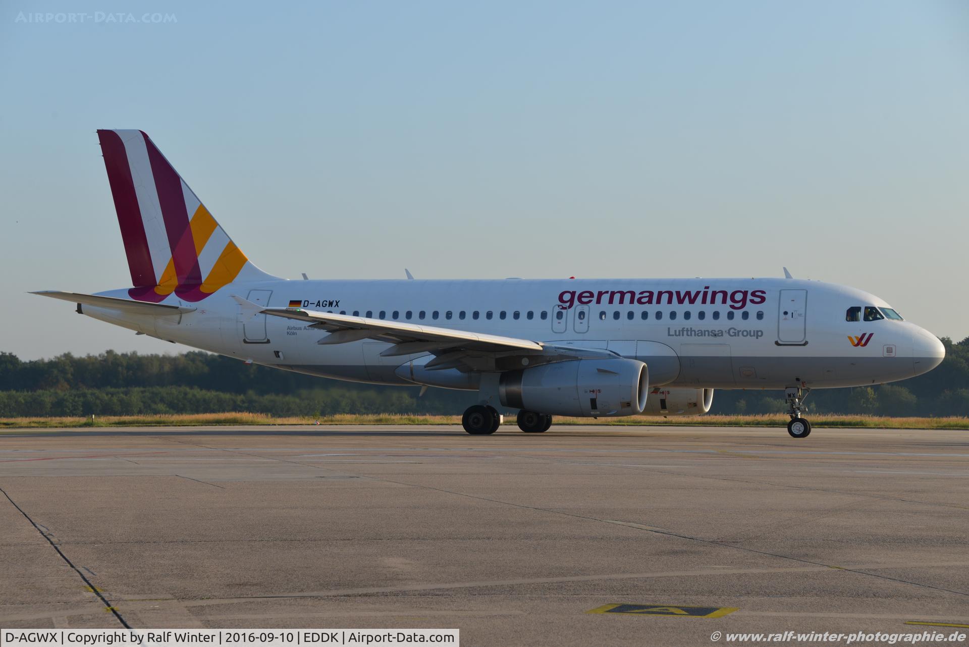 D-AGWX, 2013 Airbus A319-132 C/N 5569, Airbus A319-132 - 4U GWI Germanwings 'Köln' - 5569 - D-AGWX - 10.09.2016 - CGN