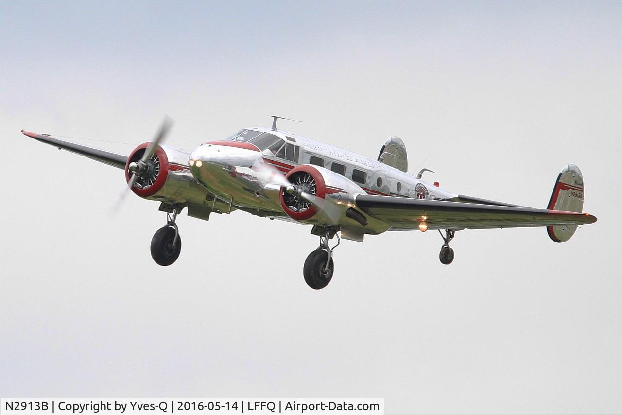 N2913B, 1953 Beech D18S C/N A-963, Beech D18S, On display, La Ferté-Alais airfield (LFFQ) Air show 2016