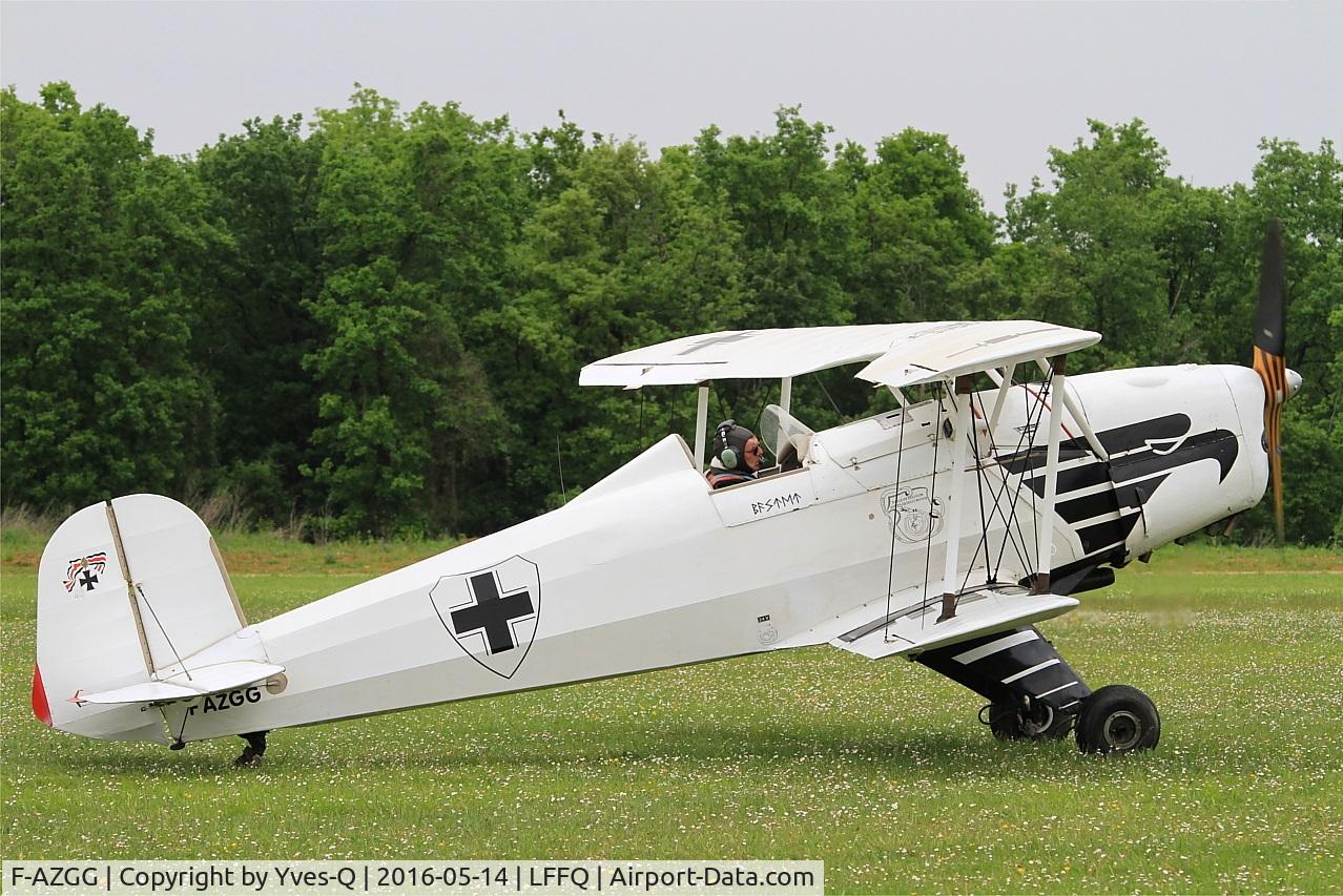 F-AZGG, 1958 CASA 1-131E Jungmann C/N 2156, CASA 1-131E Jungmann, Taxiing to parking area, La Ferté-Alais airfield (LFFQ) Airshow 2016