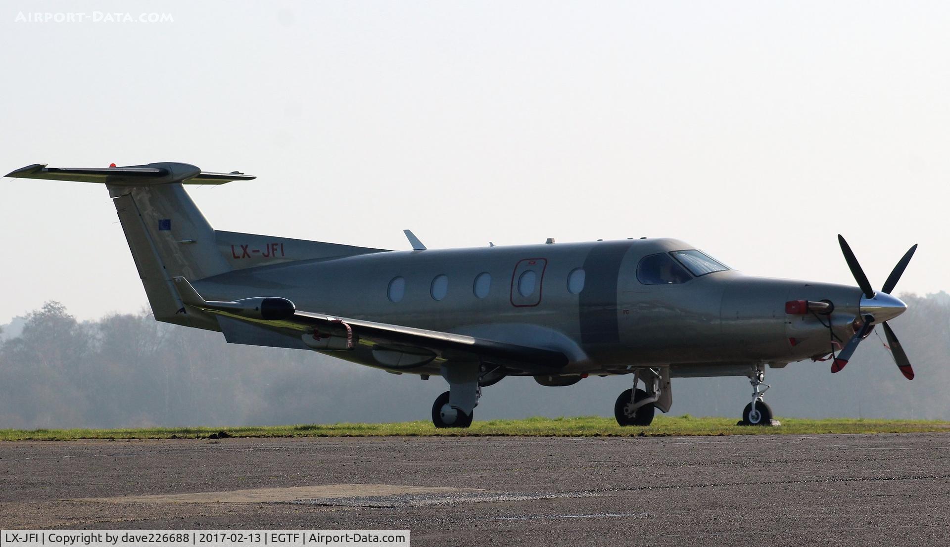 LX-JFI, 2004 Pilatus PC-12/45 C/N 574, LX JFI on a sunny Monday morning at Fairoaks EGTF