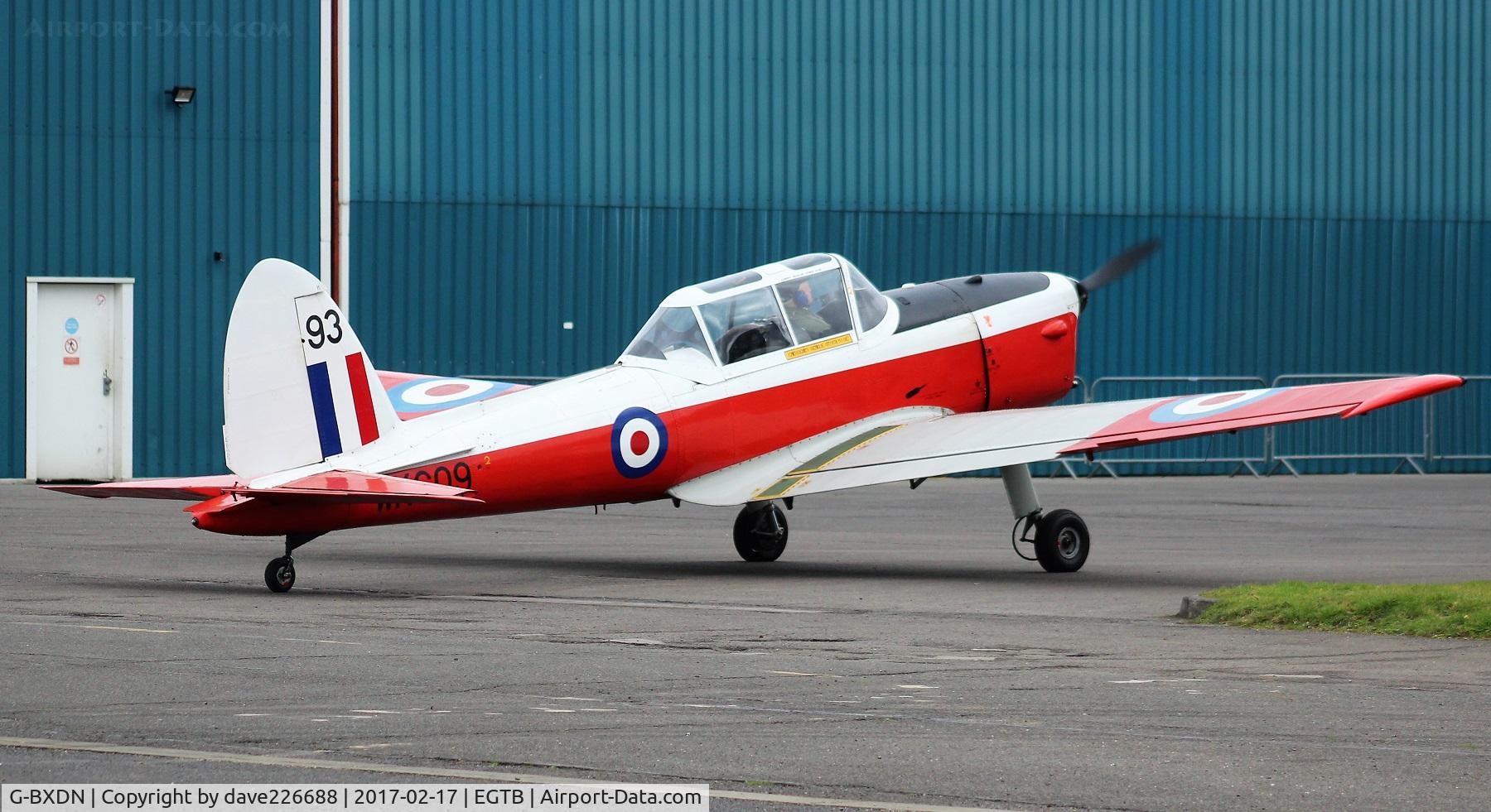 G-BXDN, 1952 De Havilland DHC-1 Chipmunk T.10 C/N C1/0618, G BXDN in the livery of WK609 at Wycombe Air Park