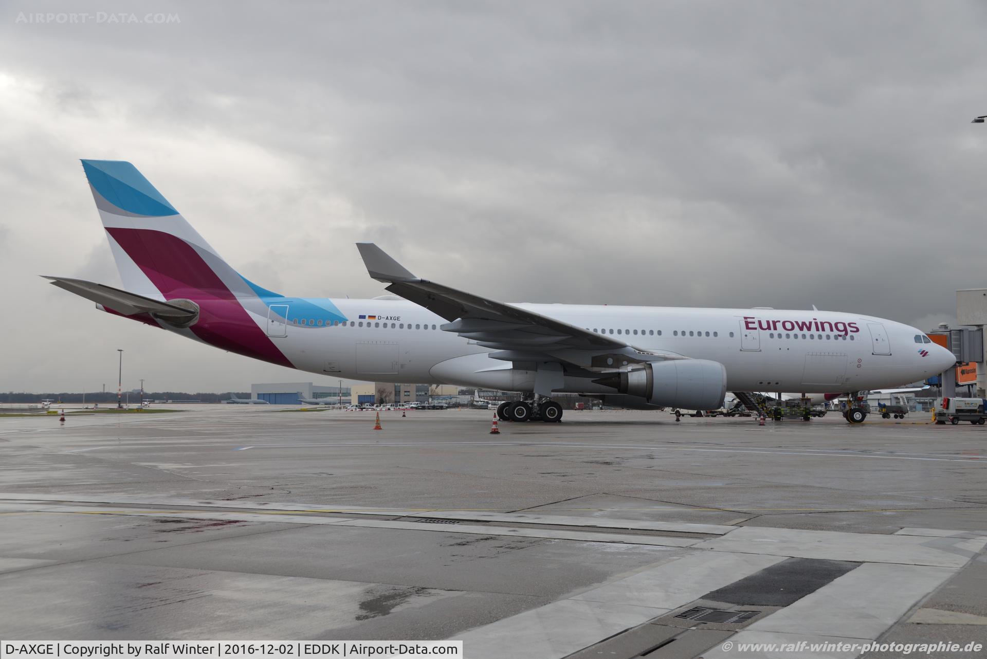 D-AXGE, 2004 Airbus A330-202 C/N 612, Airbus A330-202 - EW EWG Eurowings - 612 - D-AXGE - 02.12.2016 - CGN