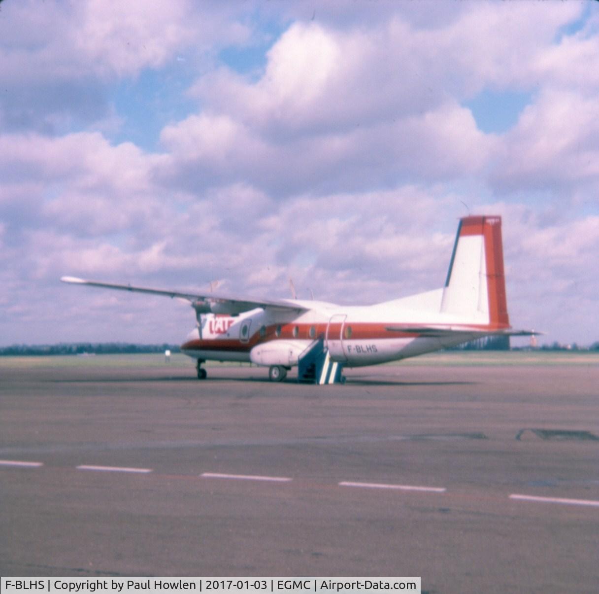 F-BLHS, 1964 Nord 262B C/N 4, At Southend Airport February 1977