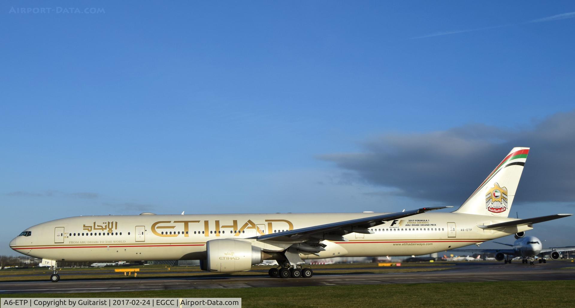 A6-ETP, 2013 Boeing 777-3FX/ER C/N 41699, At Manchester