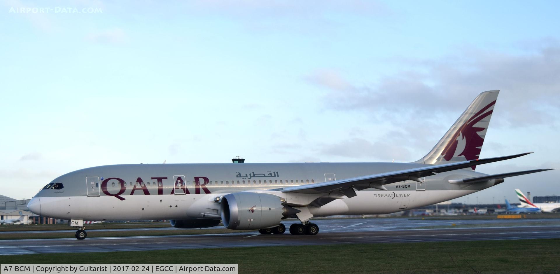 A7-BCM, 2014 Boeing 787-8 Dreamliner C/N 38331, At Manchester