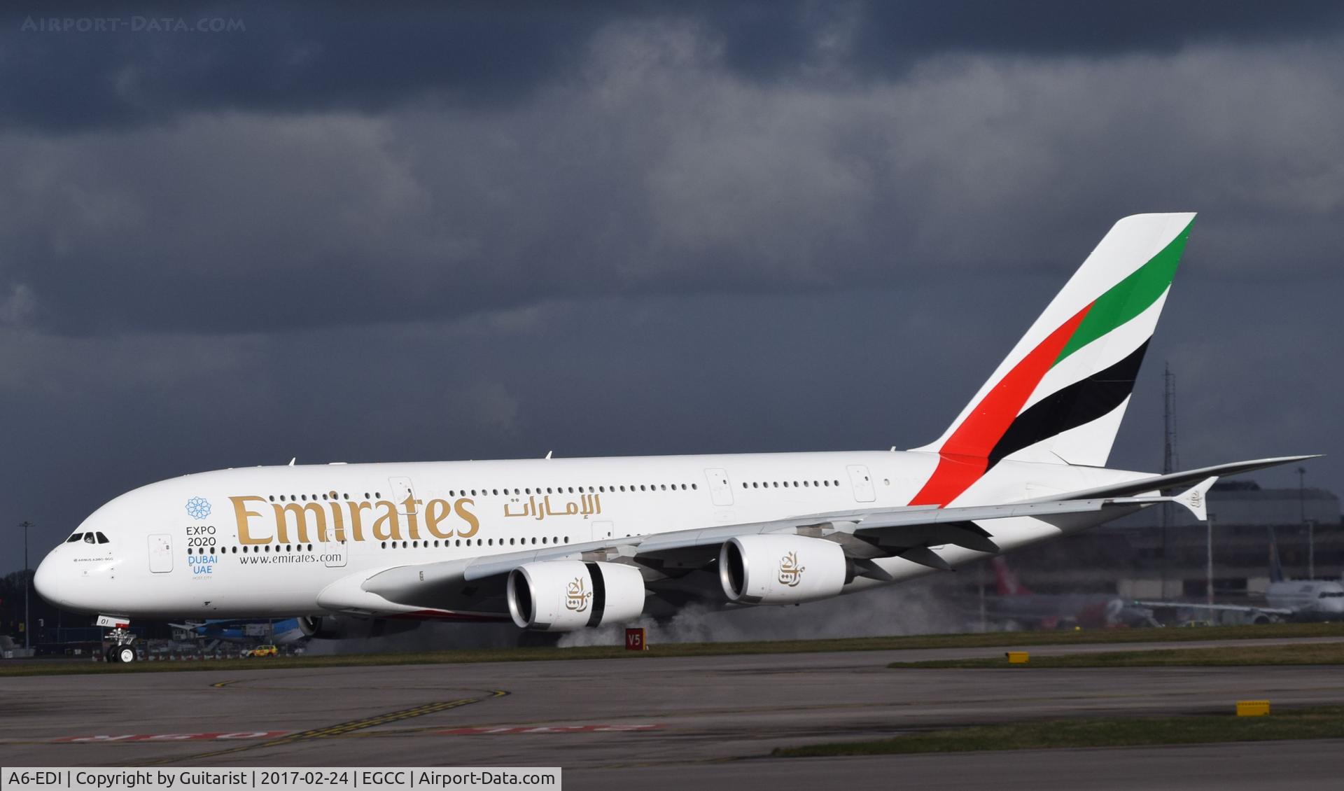 A6-EDI, 2009 Airbus A380-861 C/N 028, At Manchester