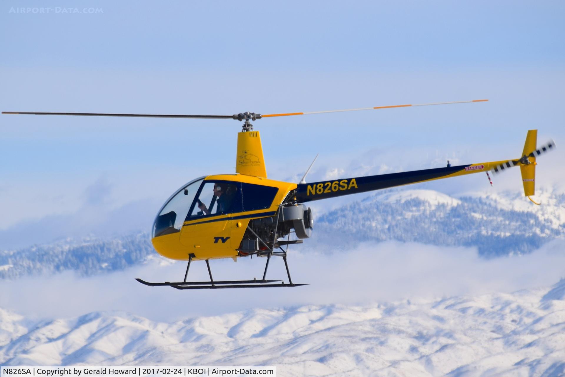 N826SA, 2004 Robinson R22 Beta C/N 3755, Descending for landing.