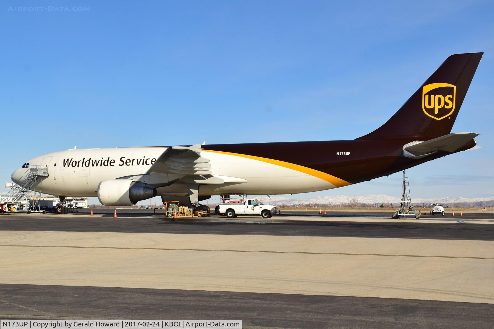 N173UP, 2006 Airbus A300F4-622R C/N 0868, Parked on the UPS ramp for some maintenance in-between flights.
