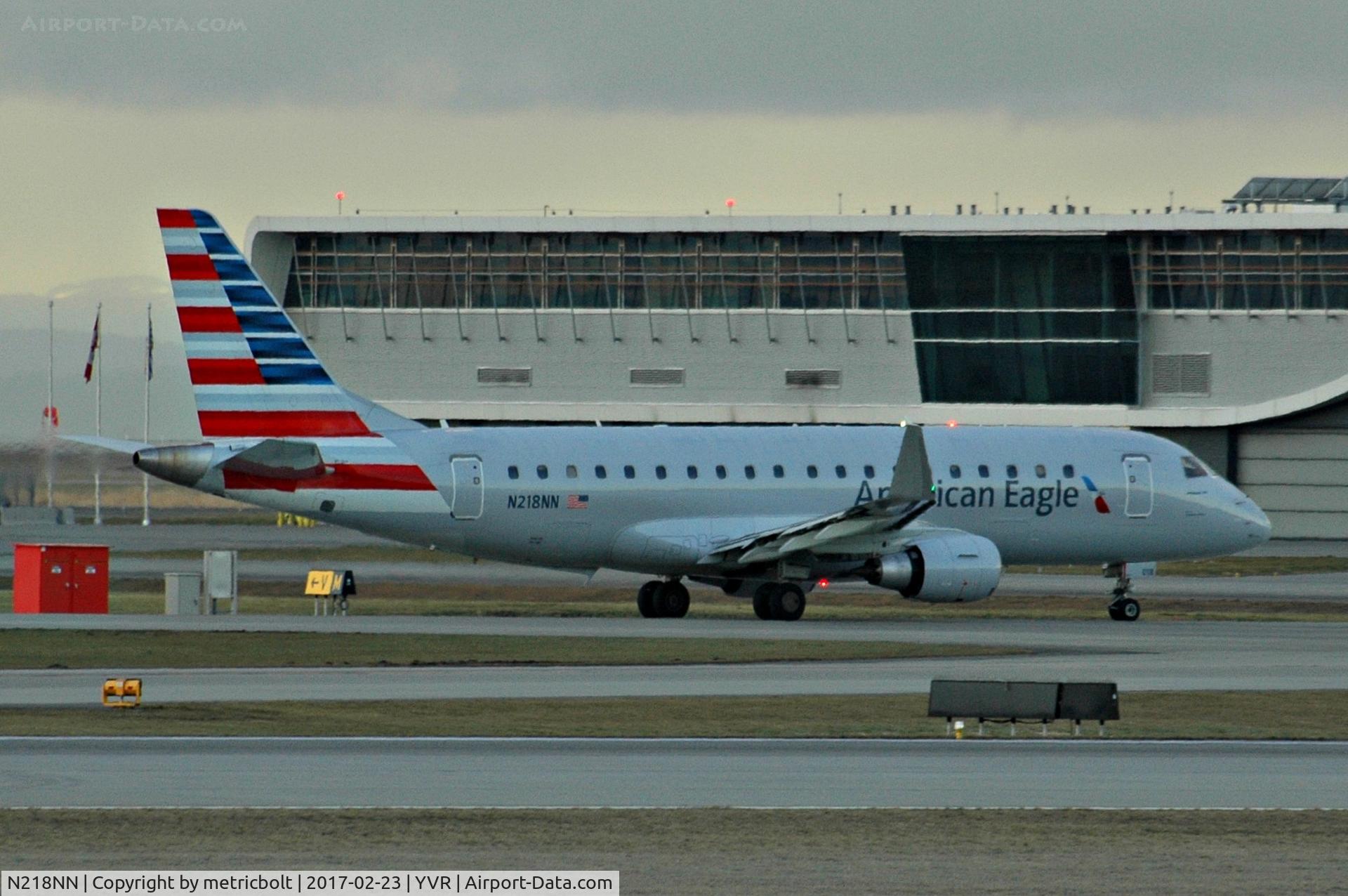 N218NN, 2015 Embraer 175LR (ERJ-170-200LR) C/N 17000519, departure from YVR