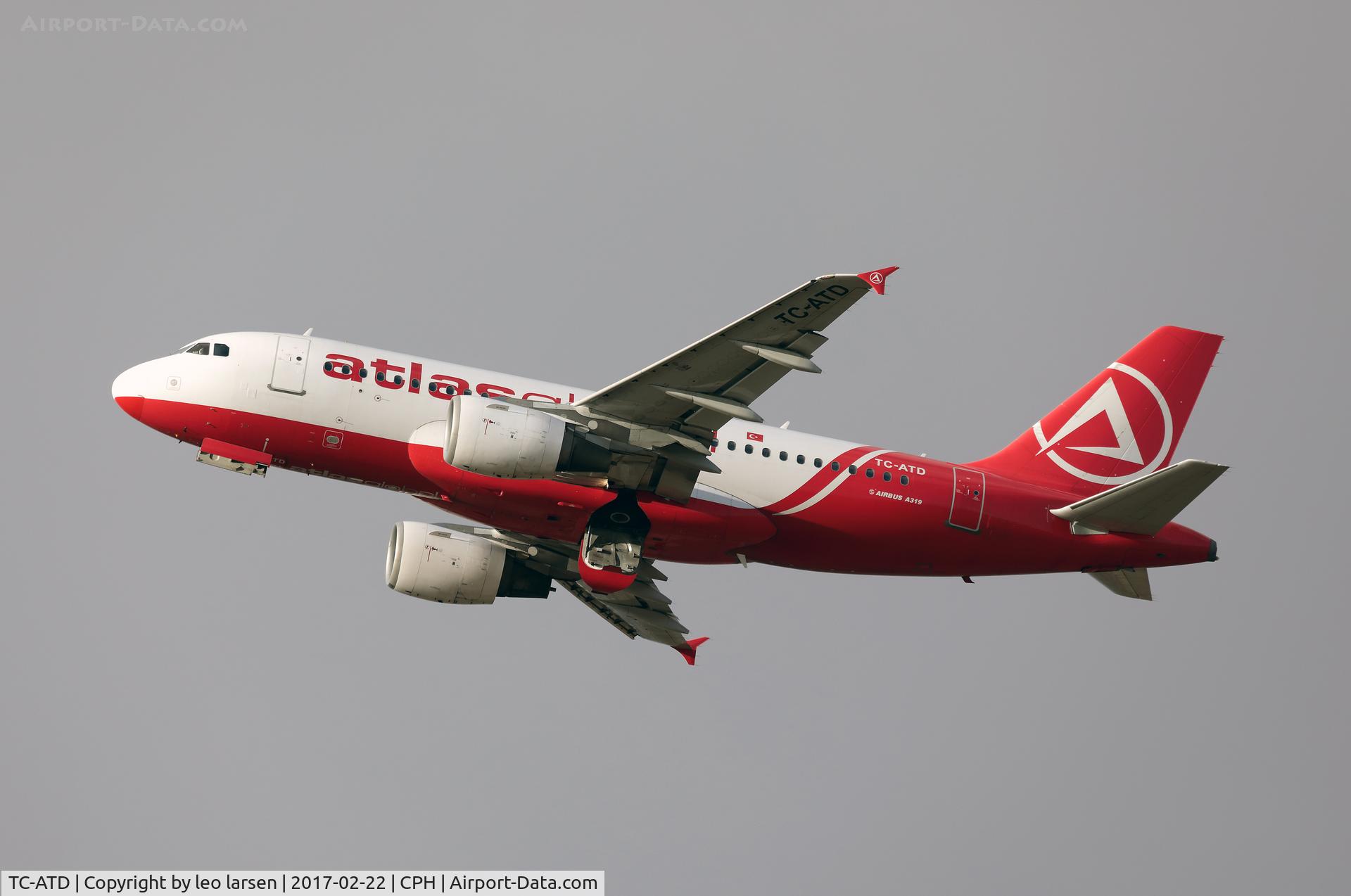 TC-ATD, 1999 Airbus A319-112 C/N 1124, Copenhagen 22.2.2017