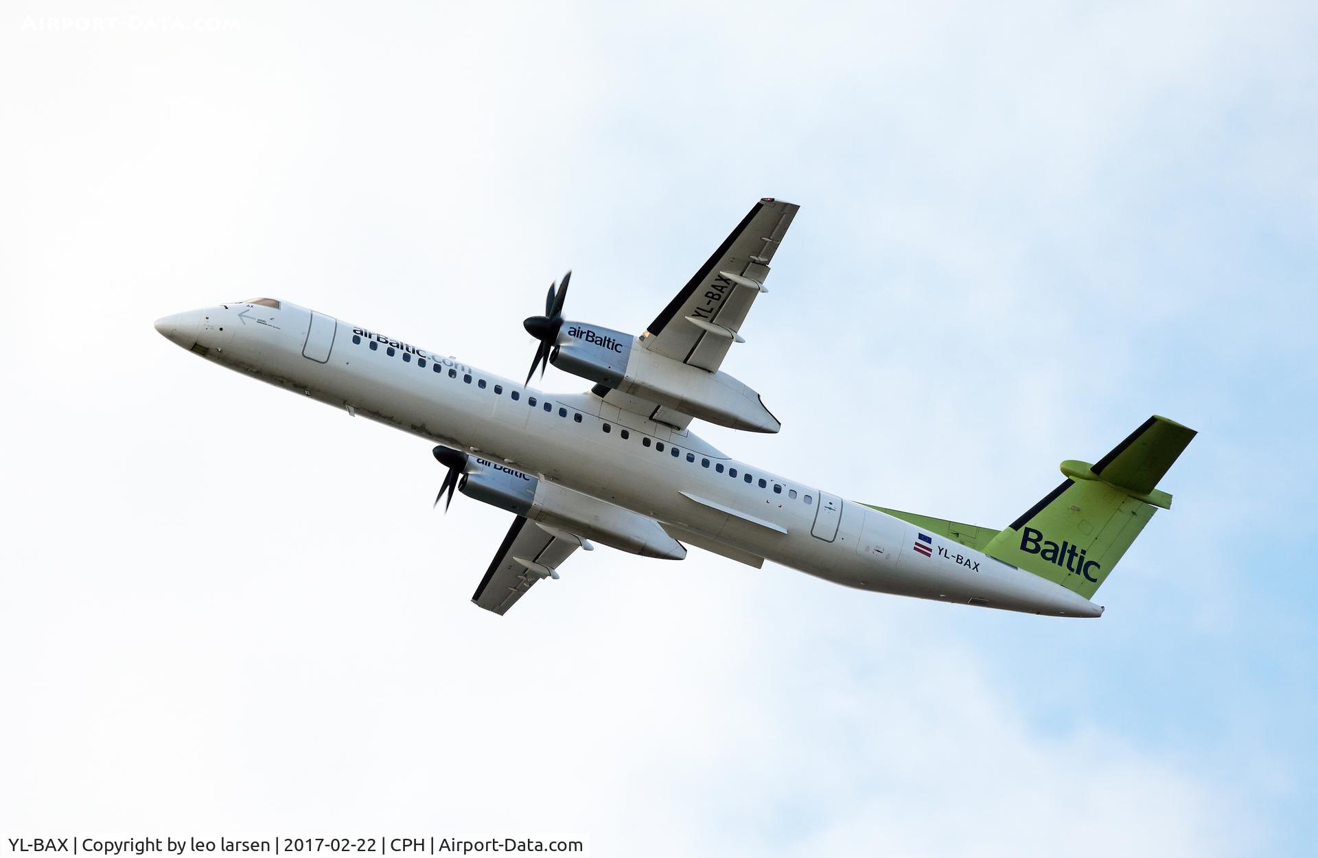 YL-BAX, 2010 De Havilland Canada DHC-8-402Q Dash 8 C/N 4324, Copenhagen 22.2.2017