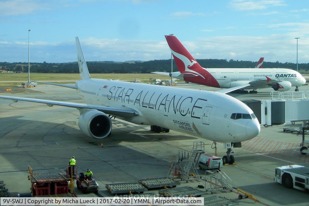 9V-SWJ, 2007 Boeing 777-312/ER C/N 34575, At Tullamarine