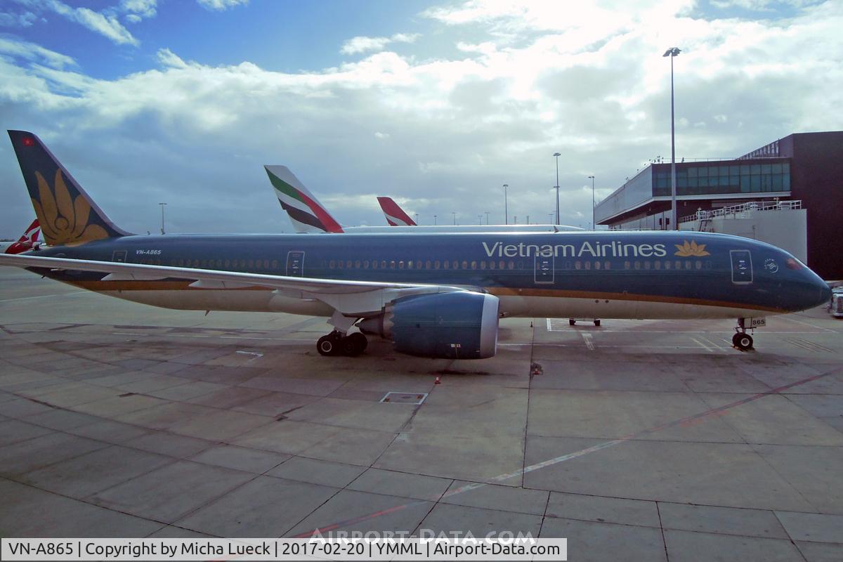 VN-A865, 2015 Boeing 787-9 Dreamliner Dreamliner C/N 38761, At Tullamarine